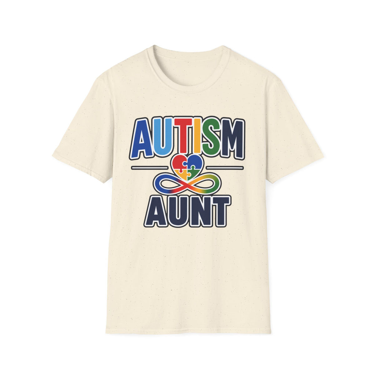 Autism Aunt T-Shirt | Puzzle Heart Infinity Logo