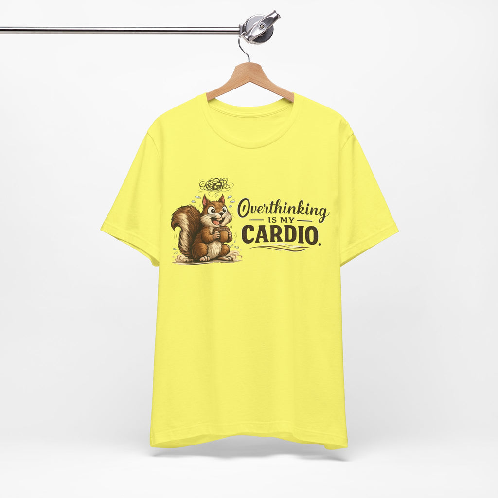 Overthinking Is My Cardio Shirt Funny Anxiety T Shirt ADHD Overthinking Tee Squirrel Graphic Mental Health Gift Neurodivergent Apparel