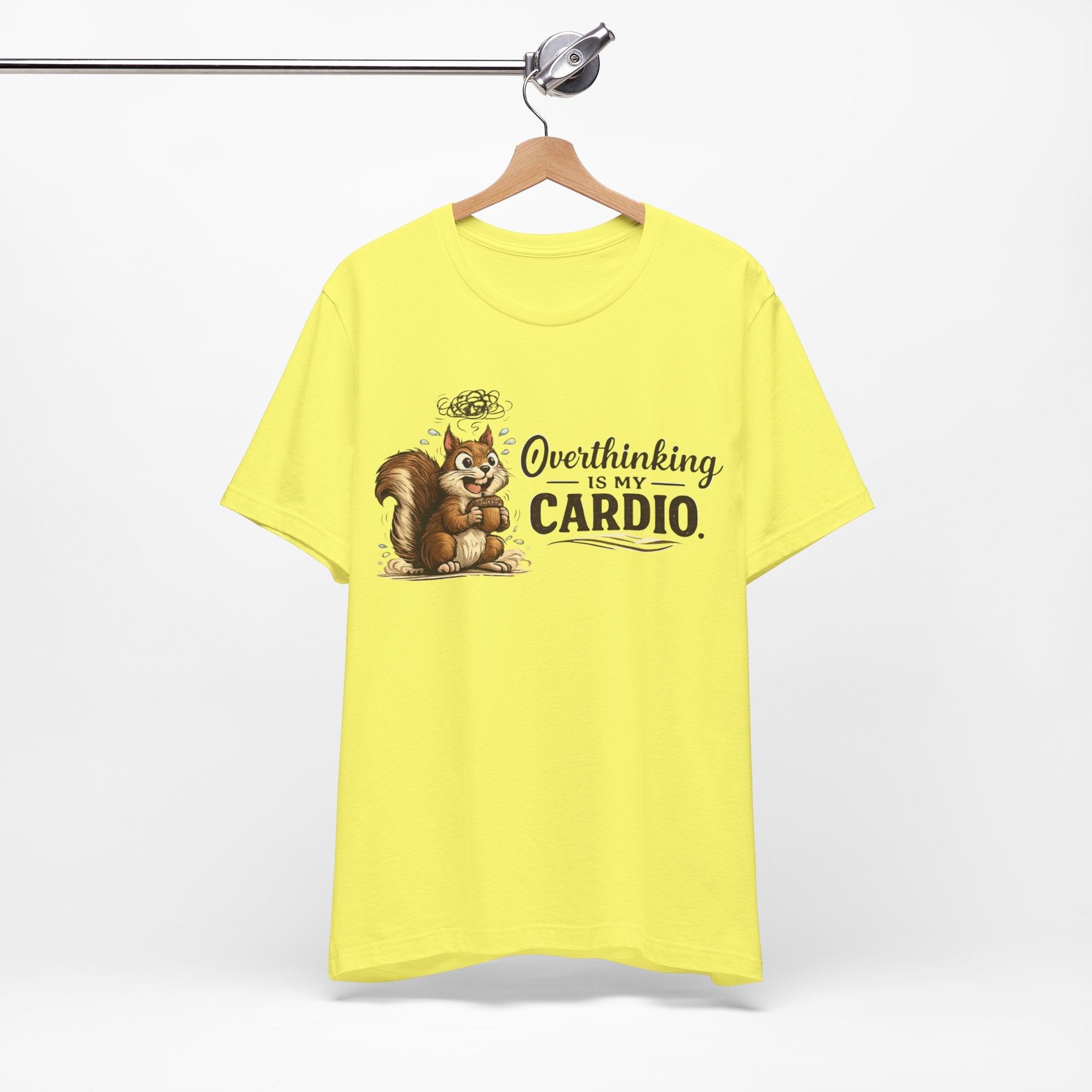 Overthinking Is My Cardio Shirt Funny Anxiety T Shirt ADHD Overthinking Tee Squirrel Graphic Mental Health Gift Neurodivergent Apparel