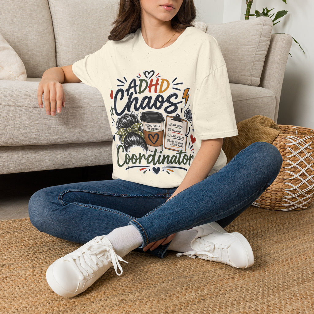 ADHD Chaos Coordinator Shirt | Funny ADHD T-Shirt | ADHD Awareness Graphic Shirt | Mental Health Gift | Coffee & Chaos Apparel