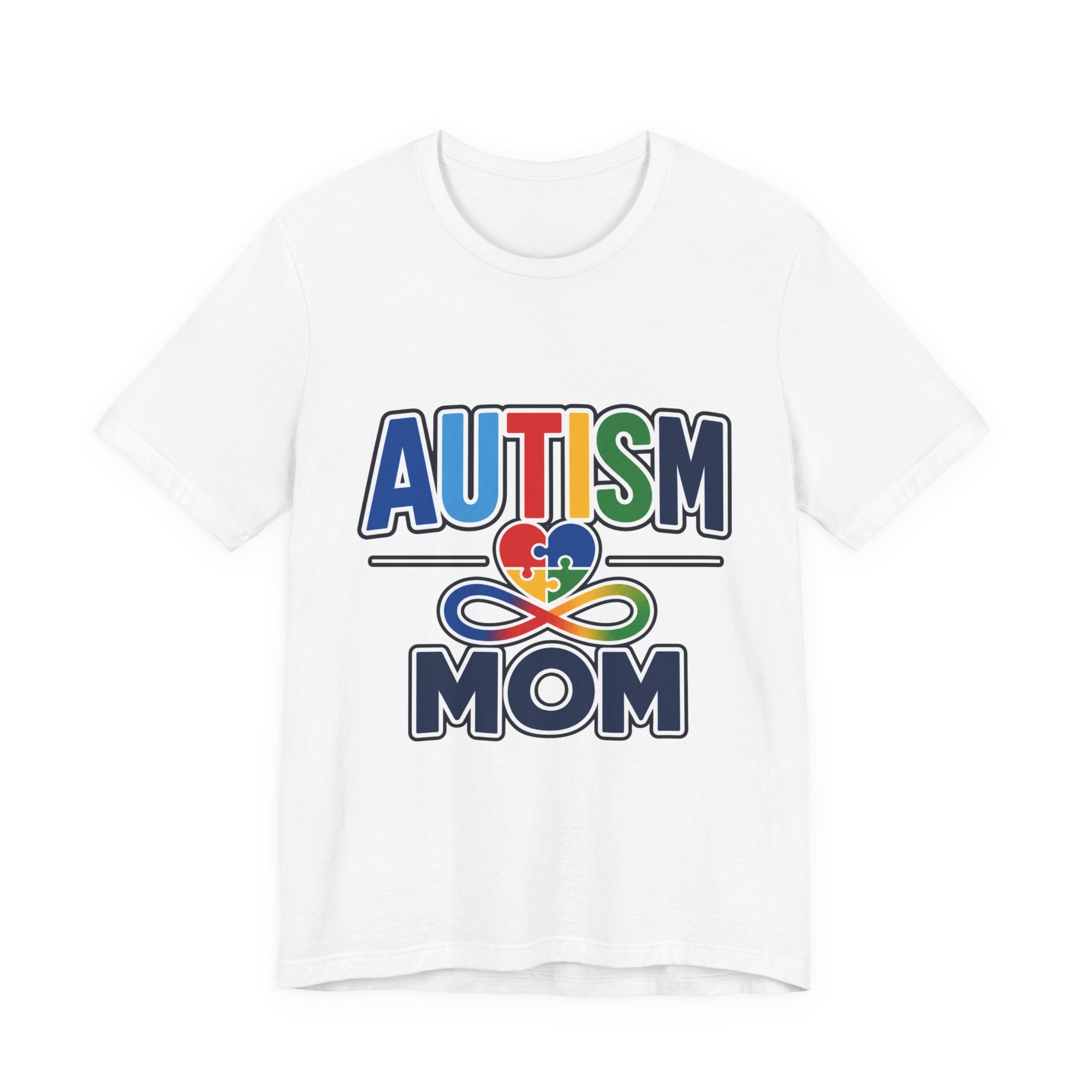 Autism Mom Shirt | Rainbow Puzzle Heart Infinity T-Shirt | Proud Autism Mom Tee | Autism Awareness & Acceptance Gift for Mothers
