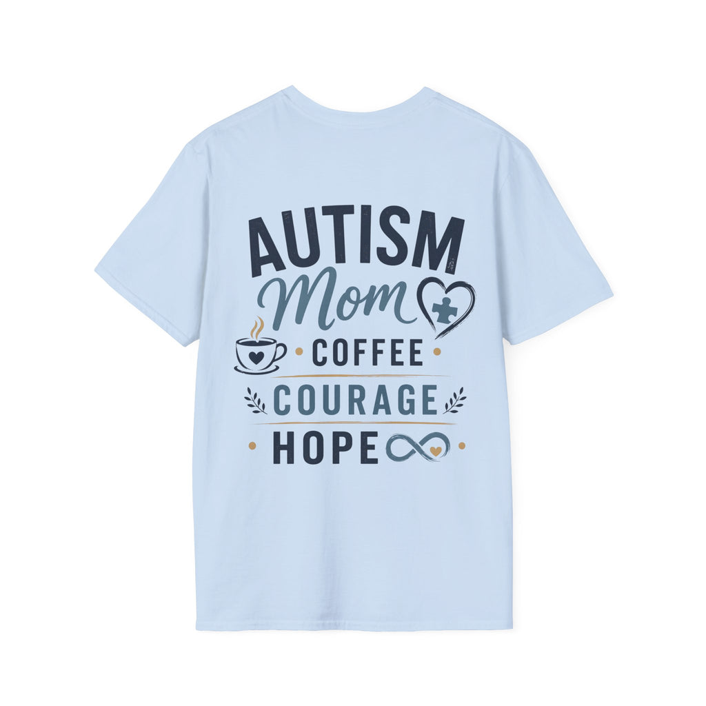 Autism Mom Shirt | Coffee Courage Hope Tee | Autism Mama T-Shirt | Special Needs Mom Gift | Autism Awareness Apparel | Neurodiversity