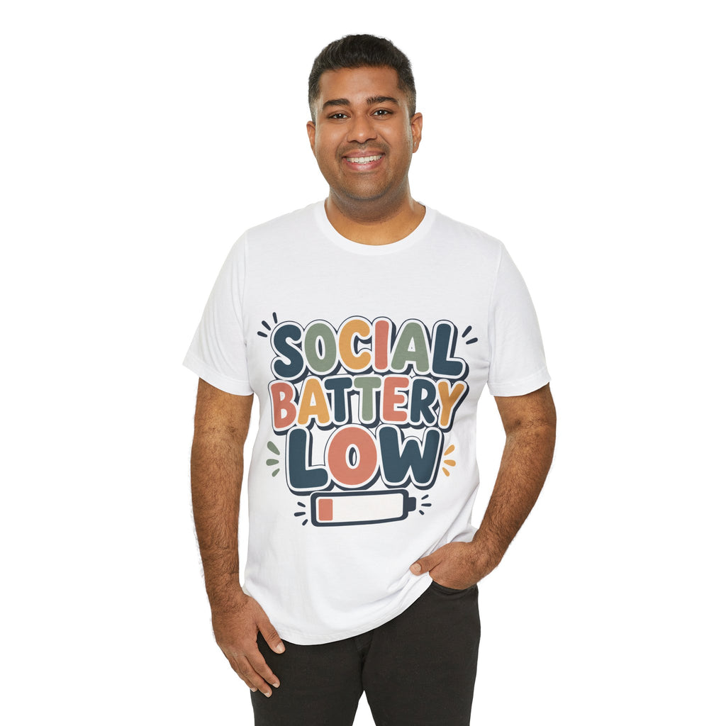 Social Battery Low T-Shirt — Funny Introvert Tee