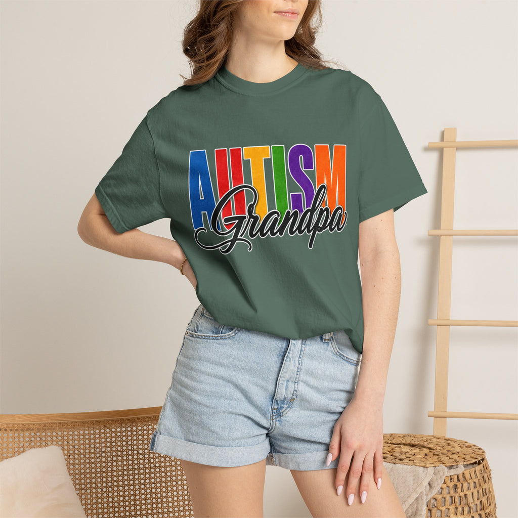 Autism Grandpa Shirt Proud Autism Grandpa T Shirt Autism Awareness Autism Acceptance Gift Puzzle Heart Special Needs Grandpa Tee