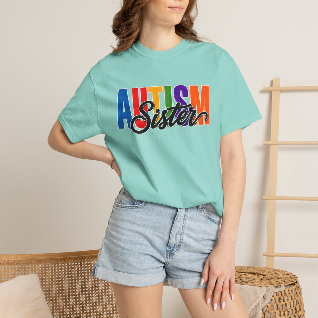 Autism Sister Shirt Proud Autism Sister T Shirt Autism Awareness Autism Acceptance Gift Puzzle Heart Special Needs Sibling Tee