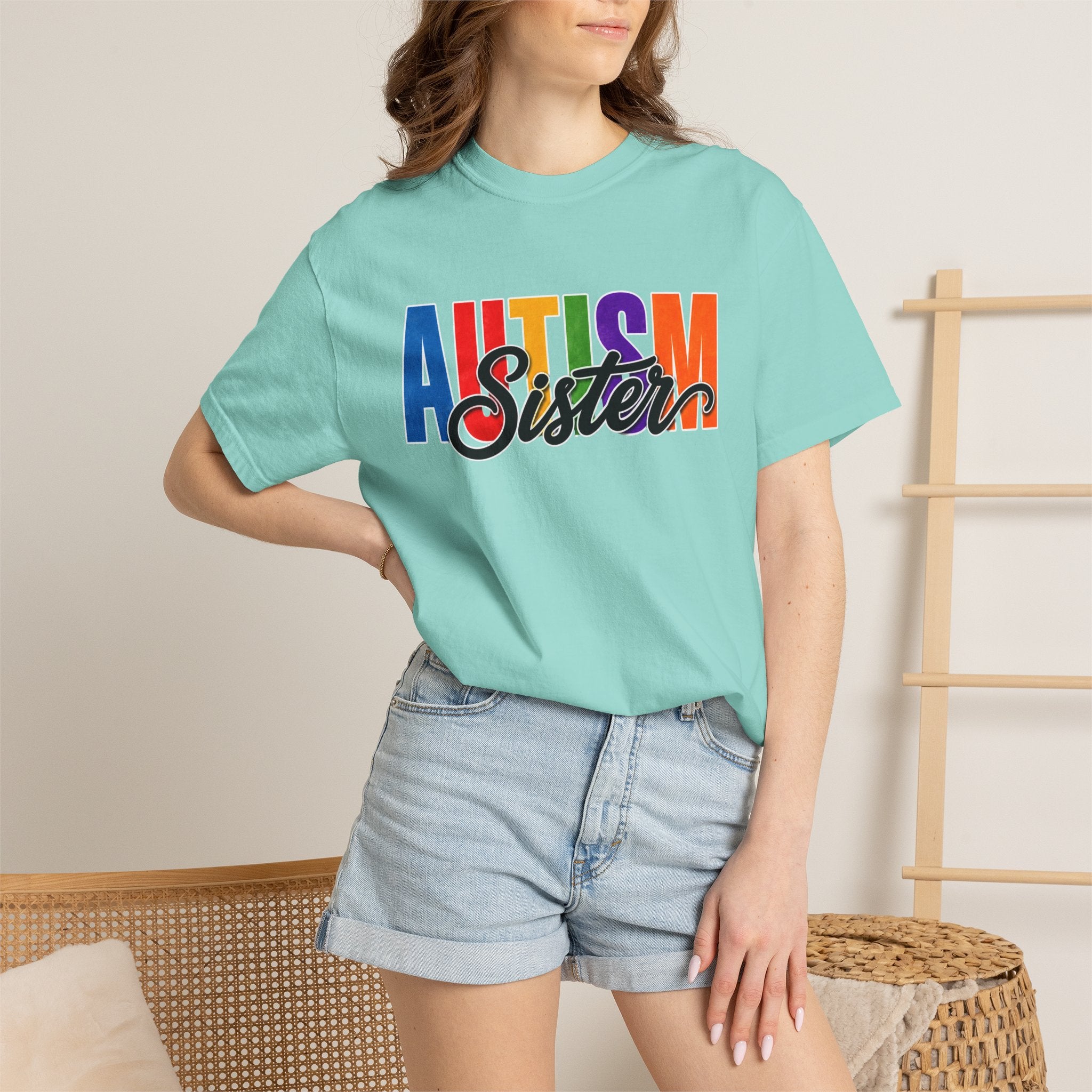 Autism Sister Shirt Proud Autism Sister T Shirt Autism Awareness Autism Acceptance Gift Puzzle Heart Special Needs Sibling Tee