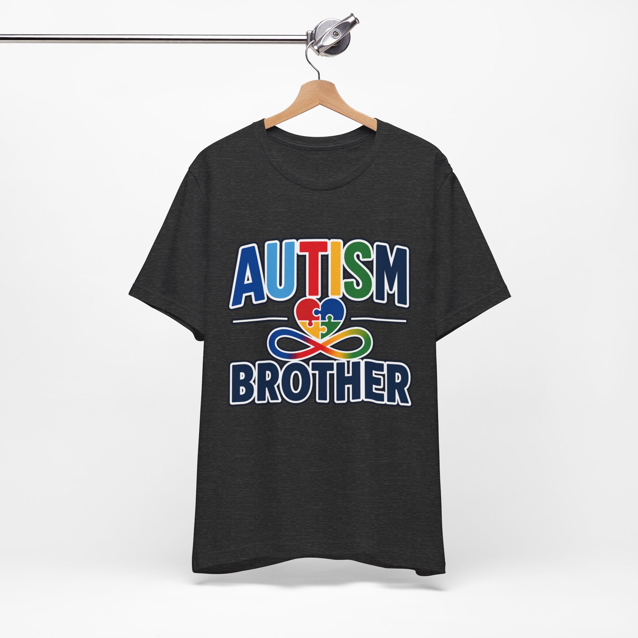 Autism Brother Shirt | Puzzle Heart Infinity T-Shirt | Proud Autism Sibling Tee | Autism Awareness & Acceptance Gift for Brother