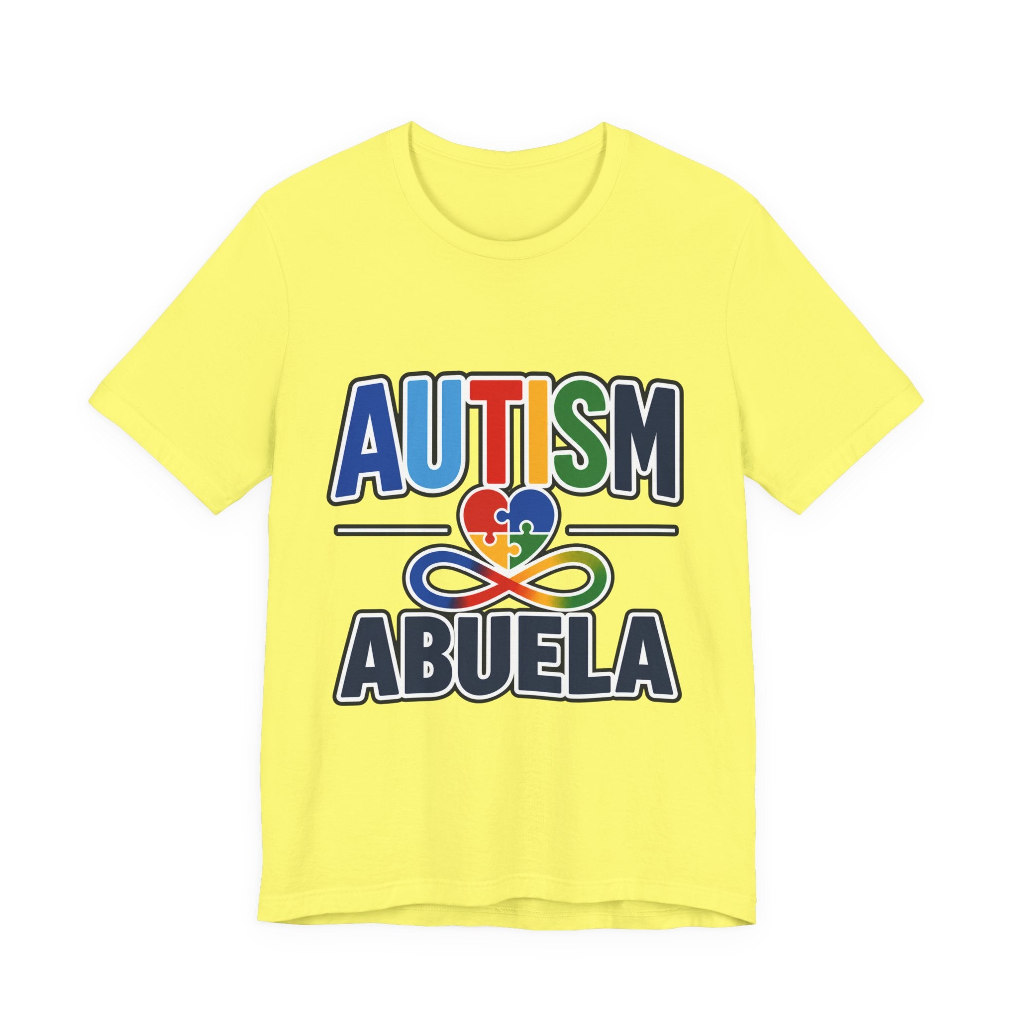 Autism Abuela Shirt | Spanish Autism Grandma T-Shirt | Puzzle Heart Infinity Design | Autism Awareness & Acceptance Gift
