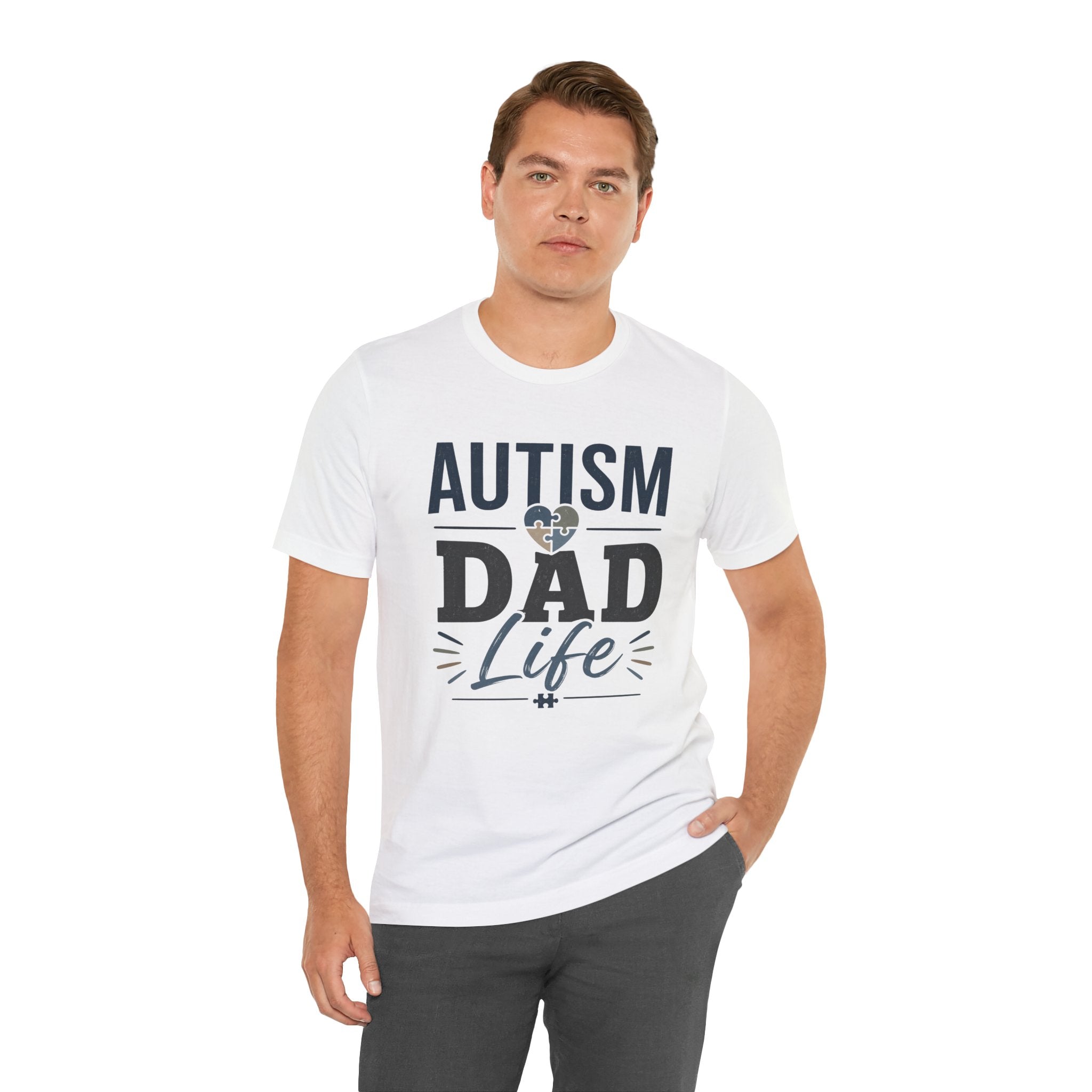 Autism Dad Life Shirt Autism Dad T Shirt Proud Autism Father Gift Autism Awareness Shirt Special Needs Dad Tee Puzzle Heart Design