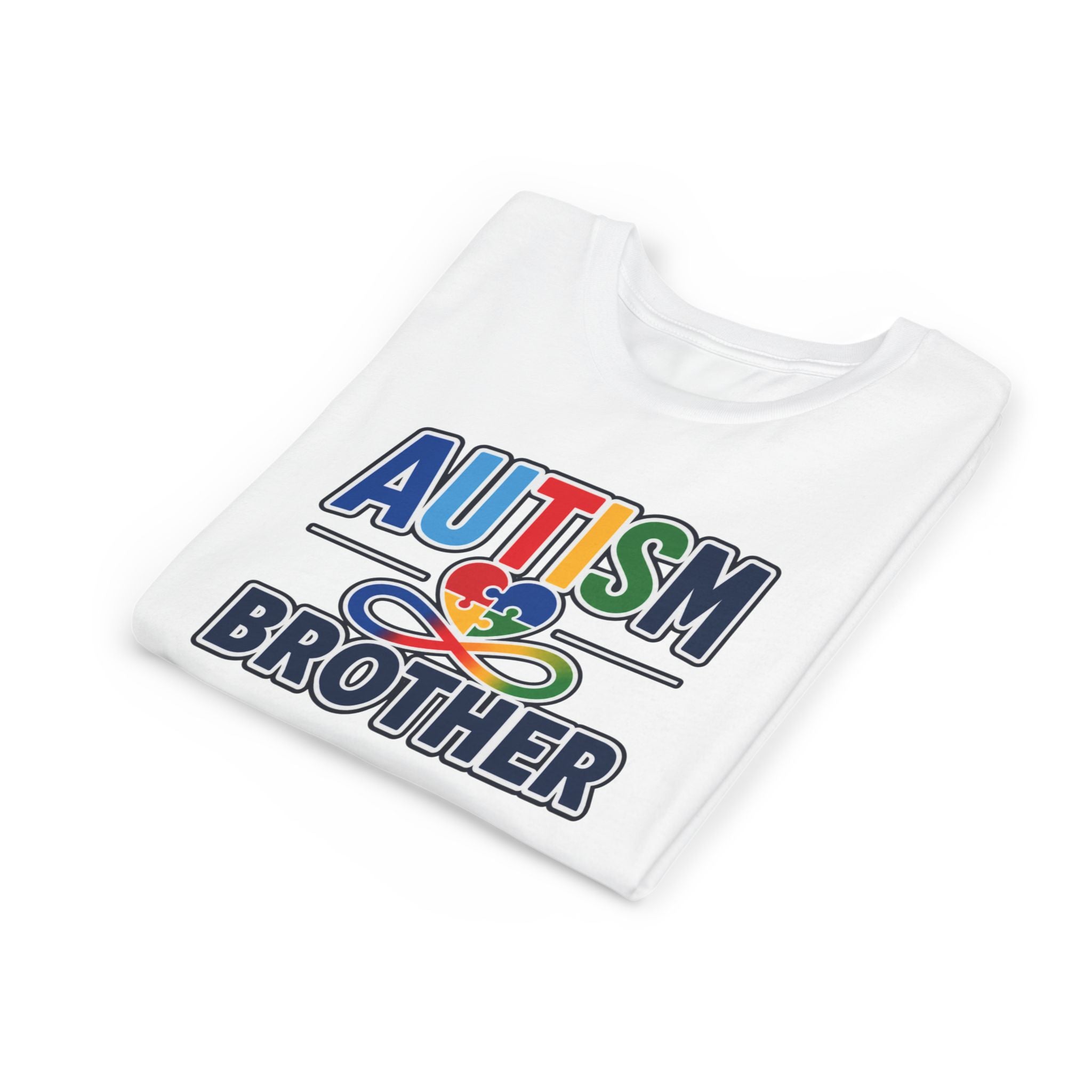 Autism Brother Youth Tee | Puzzle Heart Infinity Awareness Shirt