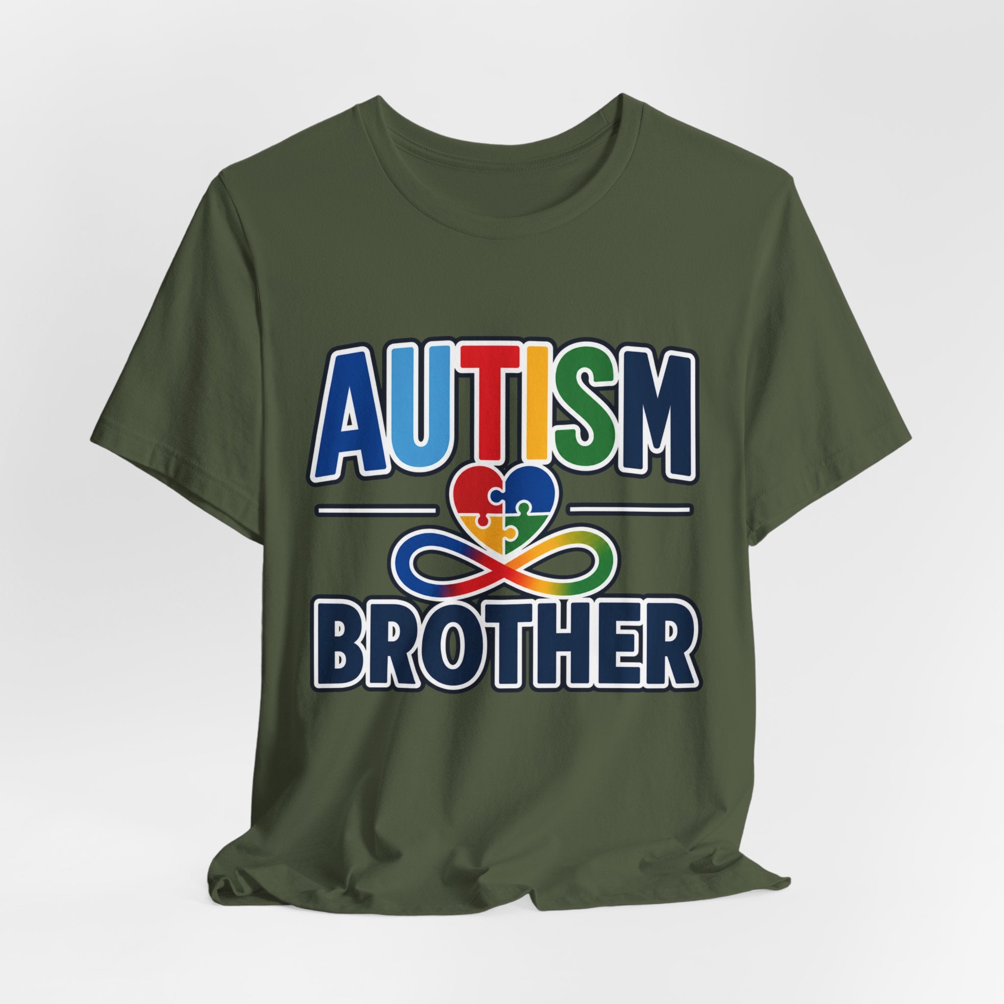Autism Brother Shirt | Puzzle Heart Infinity T-Shirt | Proud Autism Sibling Tee | Autism Awareness & Acceptance Gift for Brother