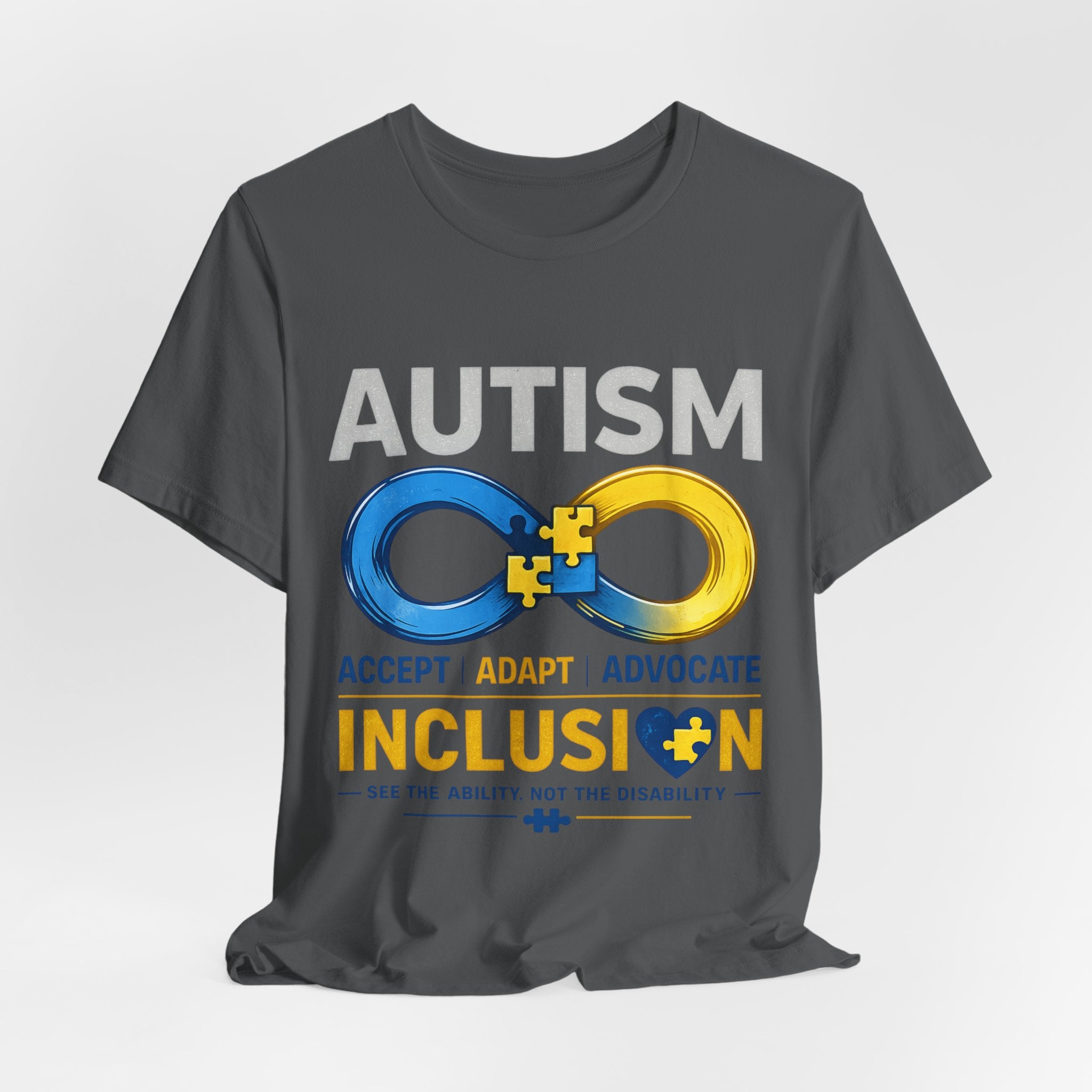 Autism Inclusion Shirt | Infinity Symbol T-Shirt | Accept Adapt Advocate Tee | Neurodiversity Awareness Gift | Kindness & Acceptance Apparel
