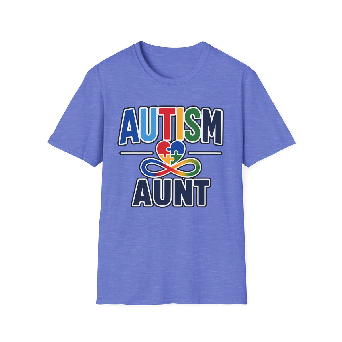 Autism Aunt T-Shirt | Puzzle Heart Infinity Logo