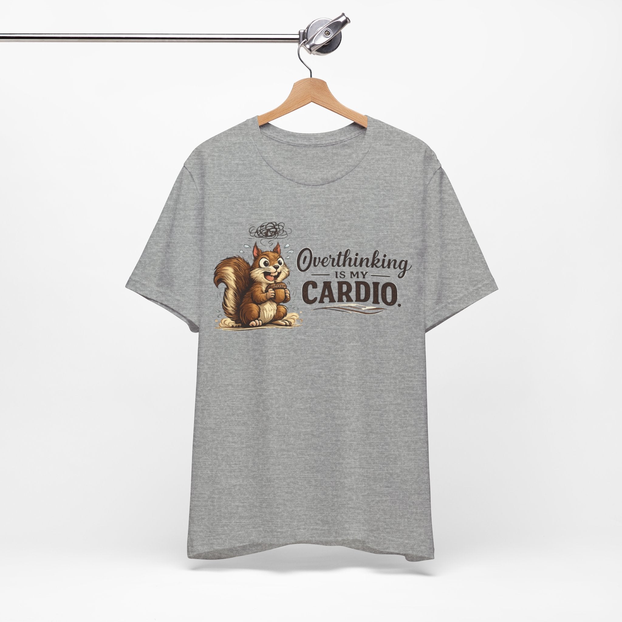 Overthinking Is My Cardio Shirt Funny Anxiety T Shirt ADHD Overthinking Tee Squirrel Graphic Mental Health Gift Neurodivergent Apparel