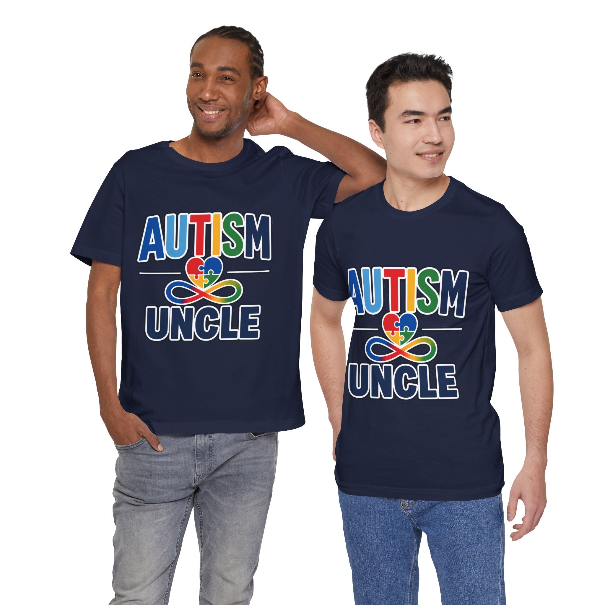 Autism Uncle Shirt | Proud Autism Uncle T-Shirt | Colorful Puzzle Ribbon Infinity Design | Autism Awareness & Acceptance Gift | Special Needs Family Apparel