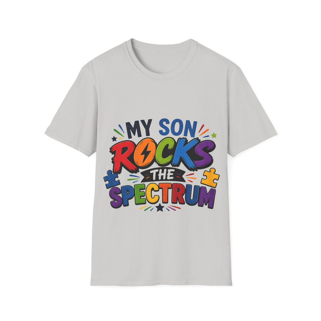 My Son Rocks the Spectrum Shirt, Autism Mom Shirt, Proud Autism Parent Tee, Autism Acceptance T-Shirt, Special Needs Mom Apparel