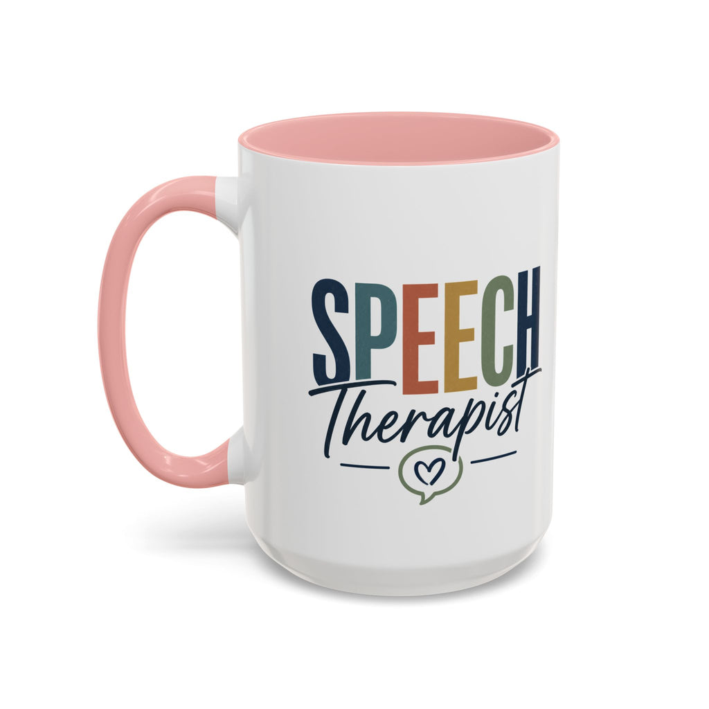 Speech Therapist Coffee Mug | Colorful Lettering Accent Mug