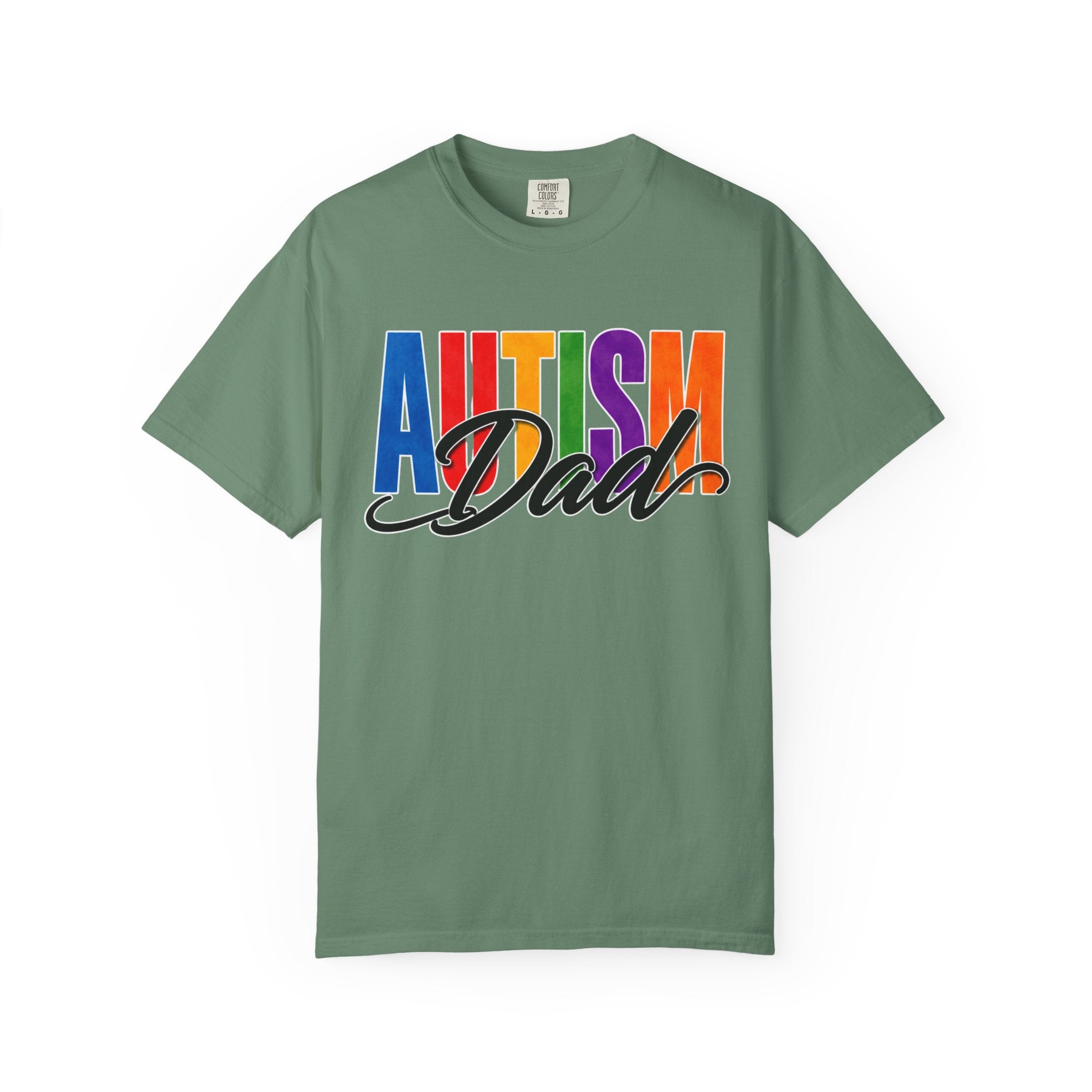 Autism Dad Shirt Autism Dad T Shirt Proud Autism Father Rainbow Block Letter Tee Autism Awareness Autism Acceptance Gift for Dad