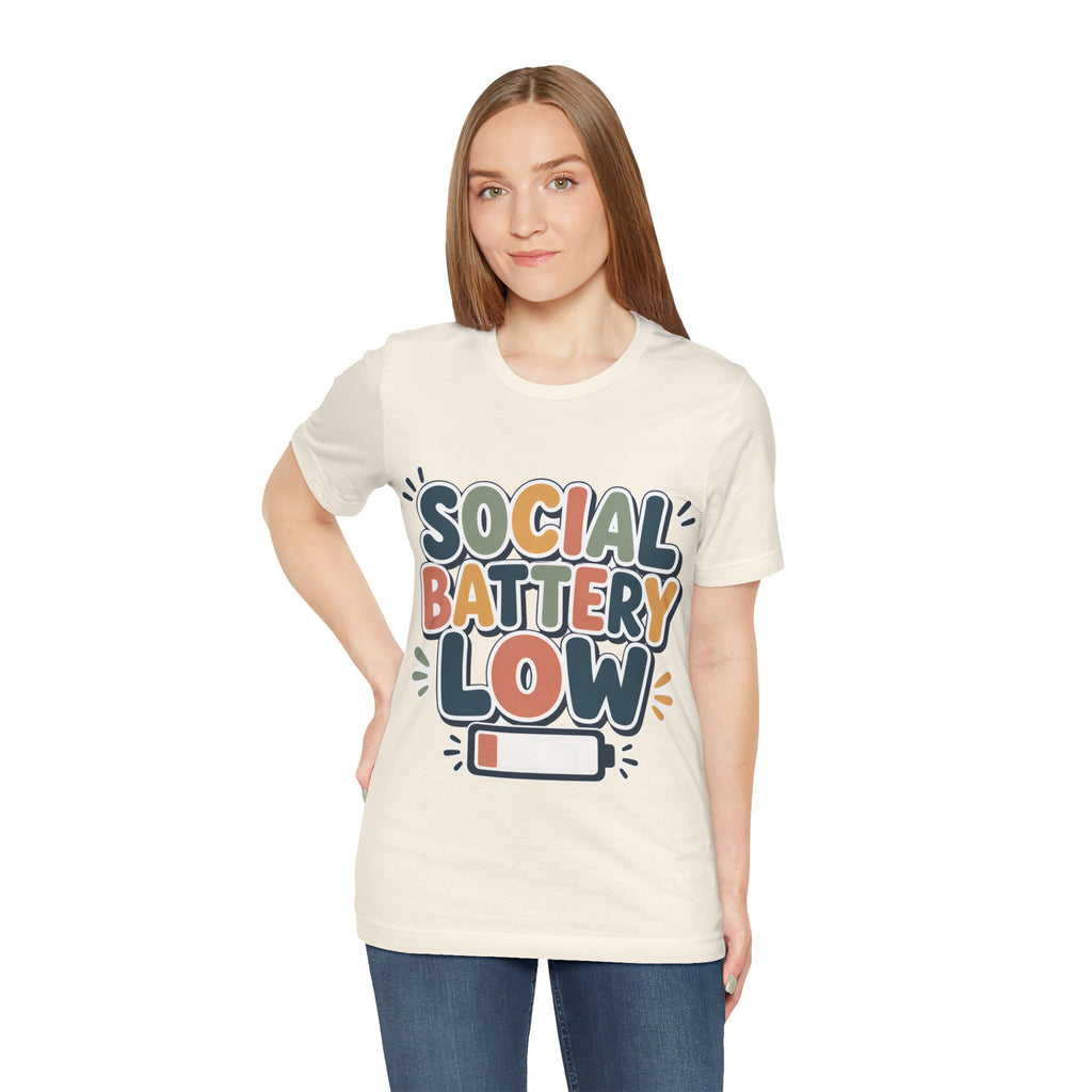 Social Battery Low T-Shirt — Funny Introvert Tee