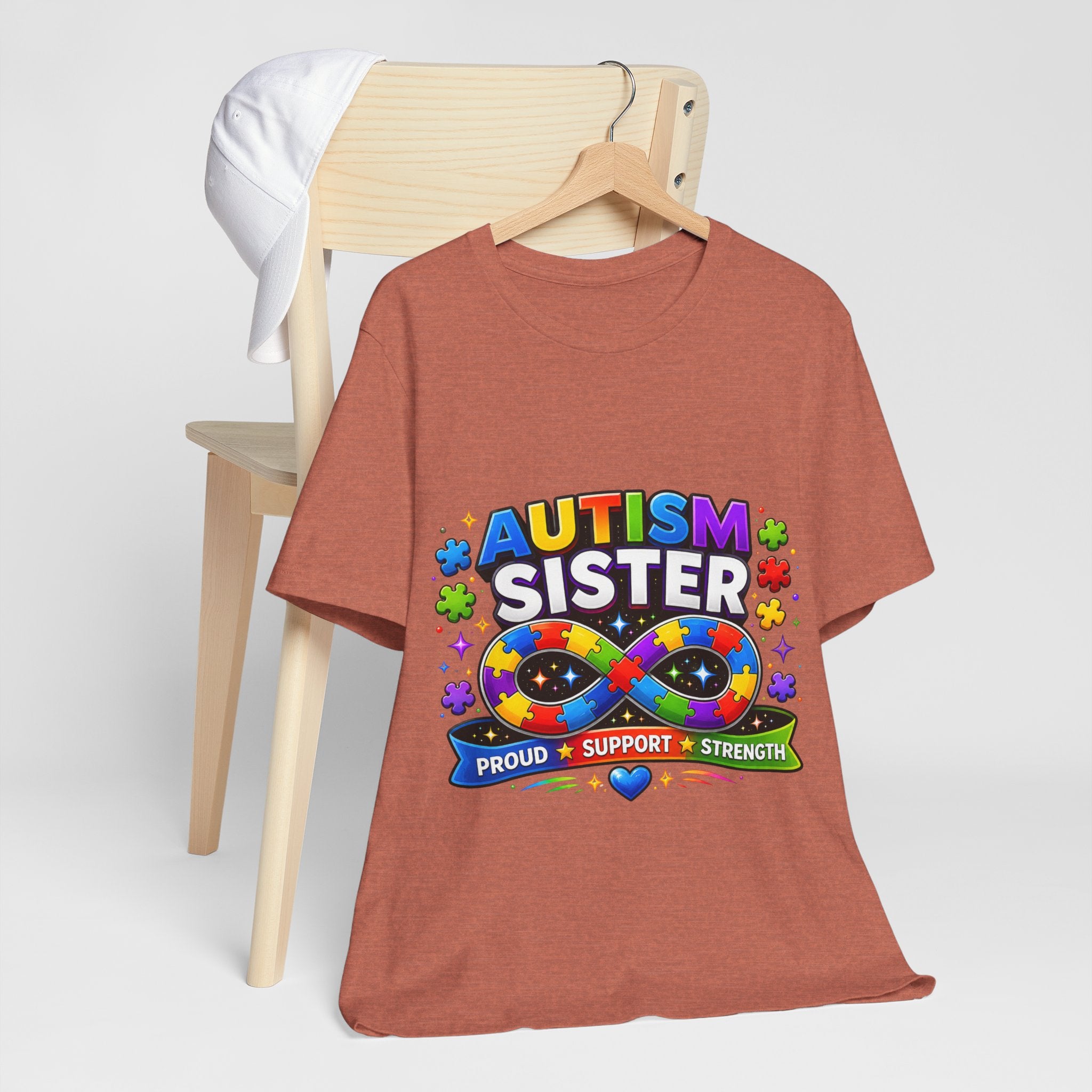 Autism Sister Tee | Puzzle Infinity Support Strength Shirt