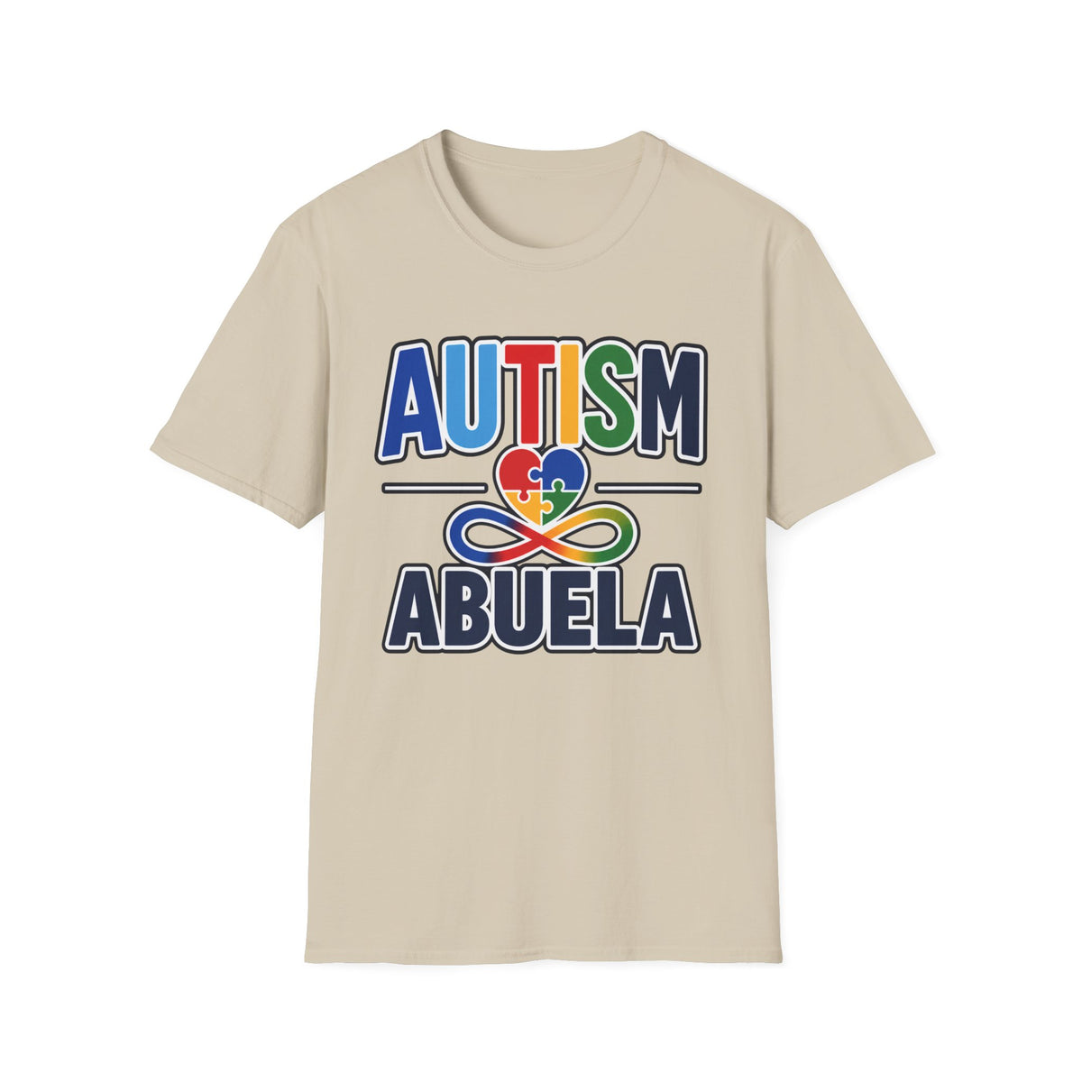 Autism Abuela Heart Puzzle Infinity Shirt, Autism Awareness T-Shirt, Autism Acceptance Abuela Gift, Neurodiversity Family Apparel