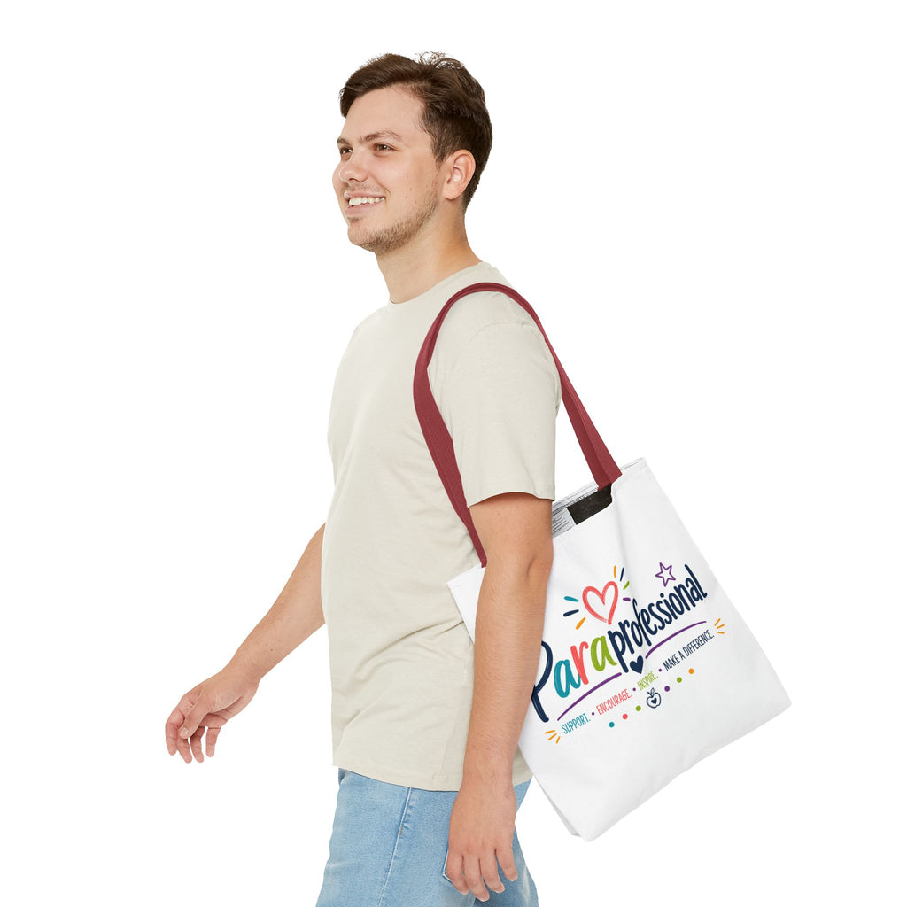 Paraprofessional Heart Logo Tote Bag | School Staff Appreciation
