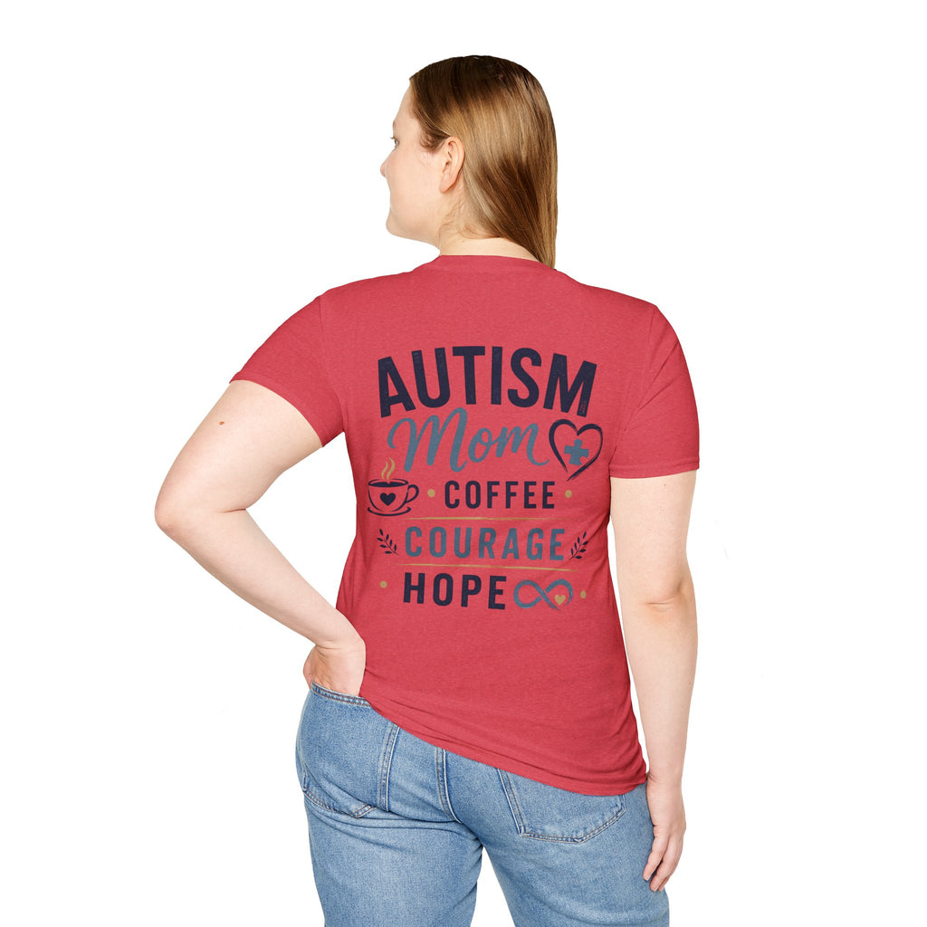 Autism Mom Shirt | Coffee Courage Hope Tee | Autism Mama T-Shirt | Special Needs Mom Gift | Autism Awareness Apparel | Neurodiversity