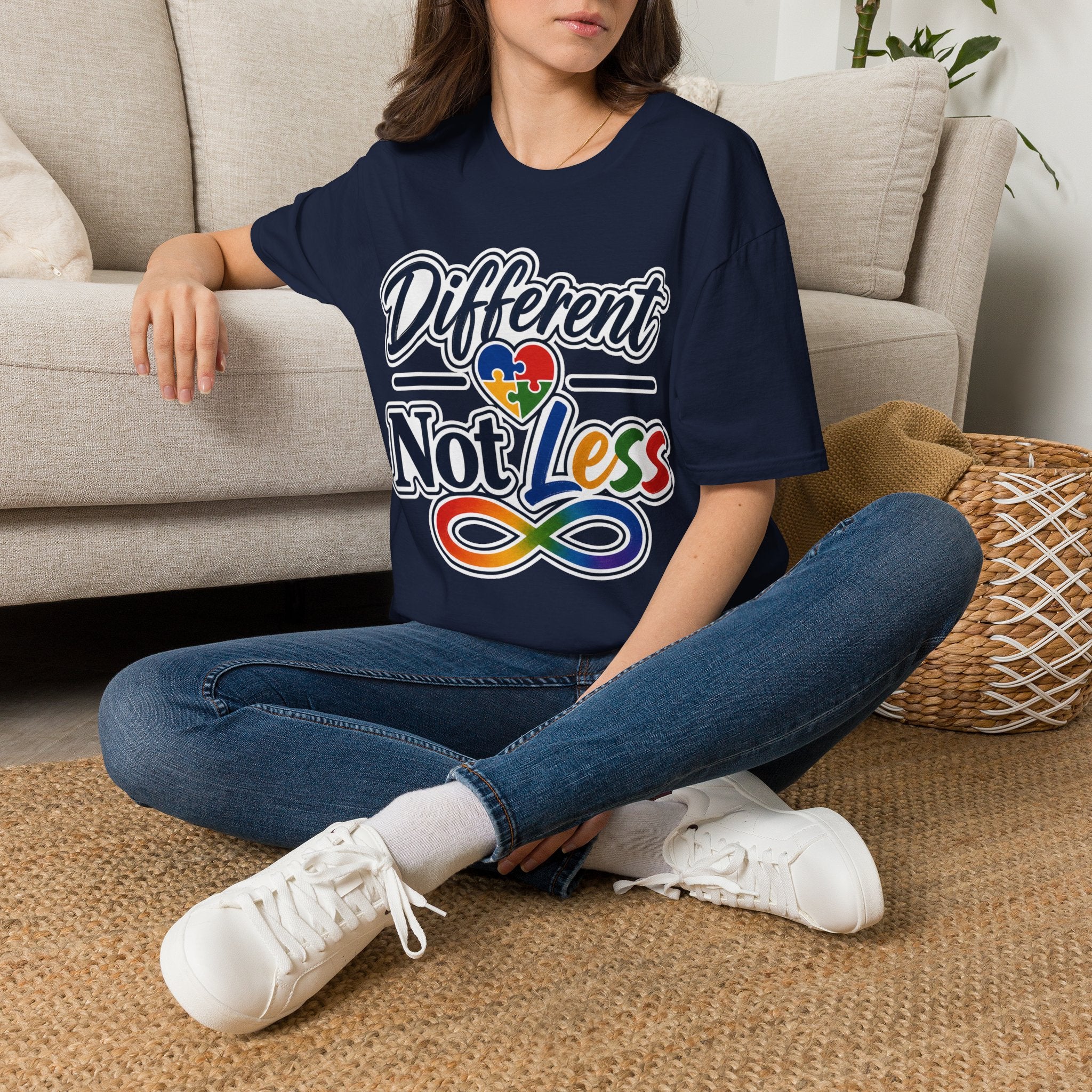 Different Not Less T-Shirt | Autism Awareness Puzzle Heart & Infinity Shirt