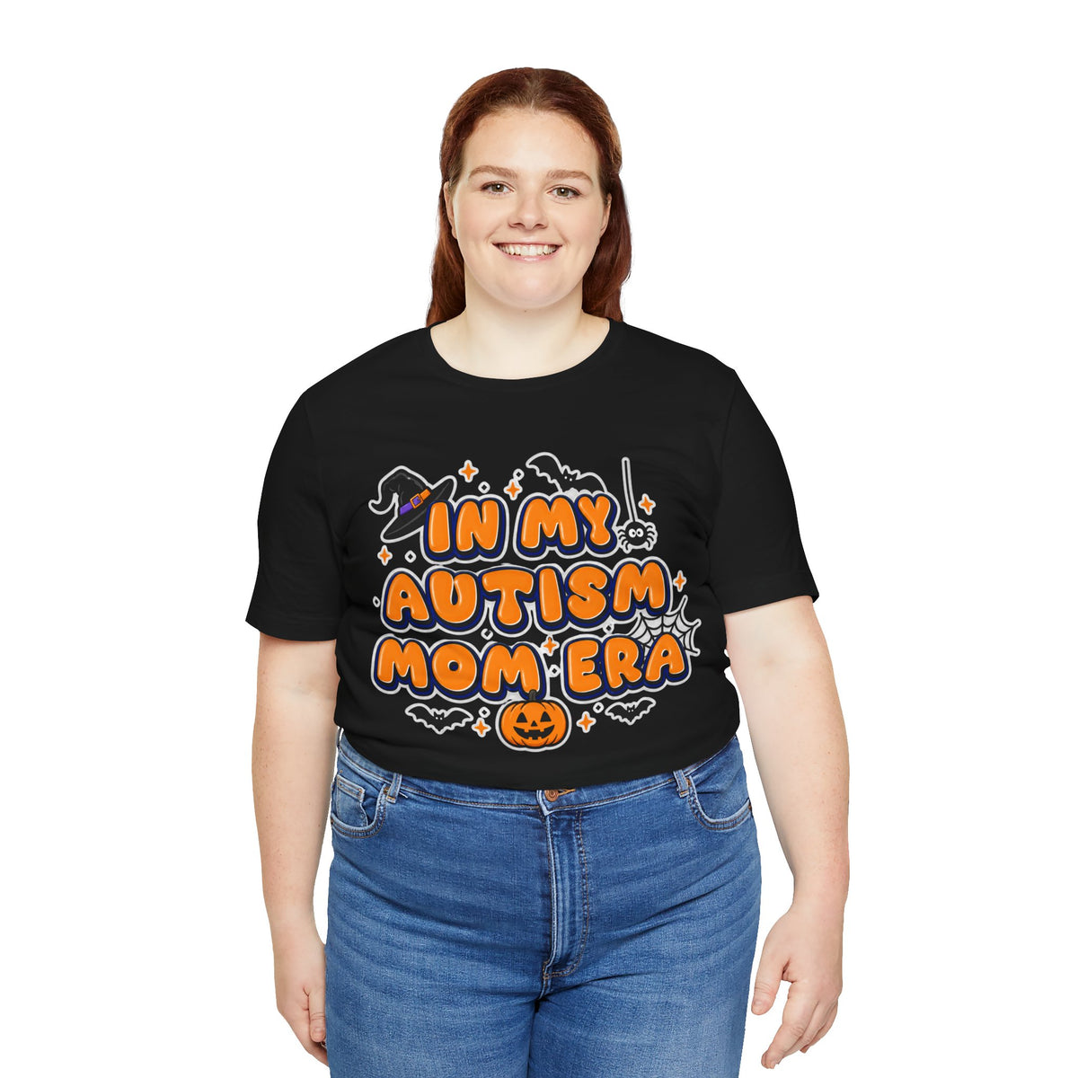 In My Autism Mom Era Tee | Halloween Pumpkin Witch Bat Spiderweb