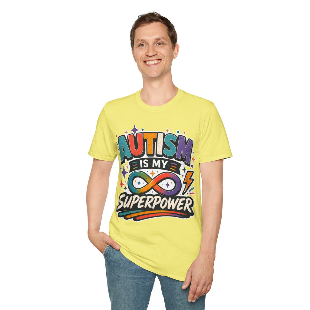 Autism Is My Superpower Shirt Autism Awareness T Shirt Autism Acceptance Tee Infinity Heart Puzzle Design Neurodiversity Gift Unisex