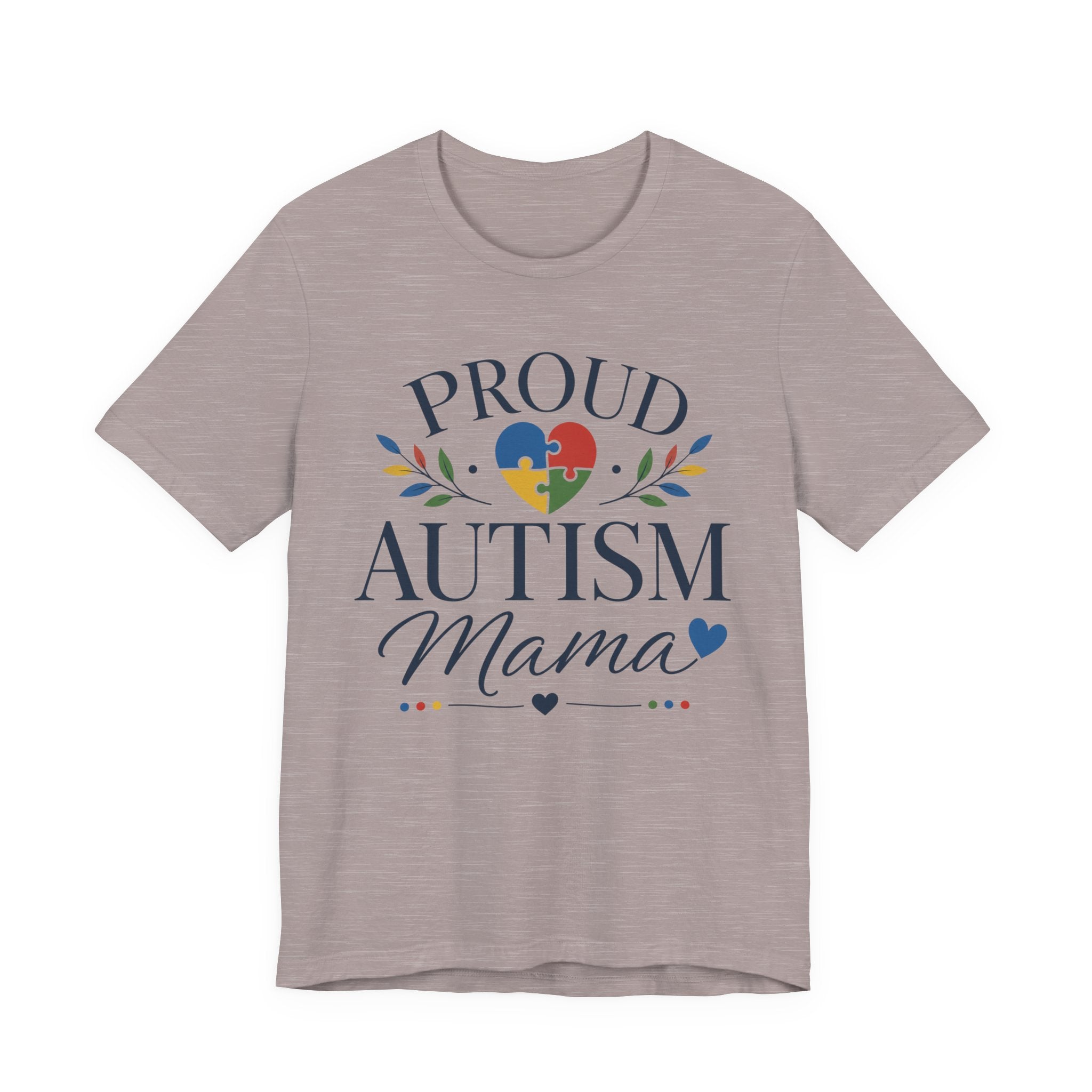 Proud Autism Mama T-Shirt | Puzzle Heart Mom Tee