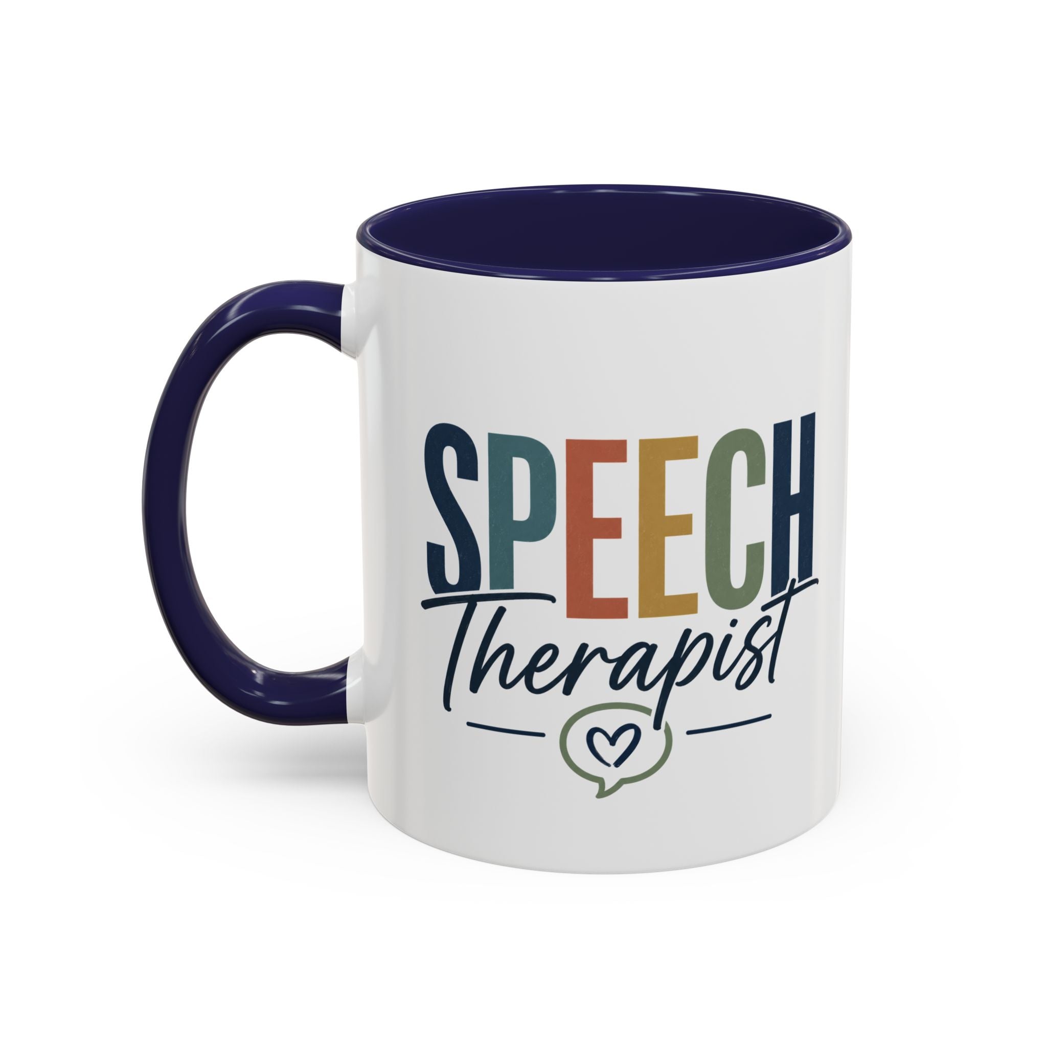 Speech Therapist Coffee Mug | Colorful Lettering Accent Mug