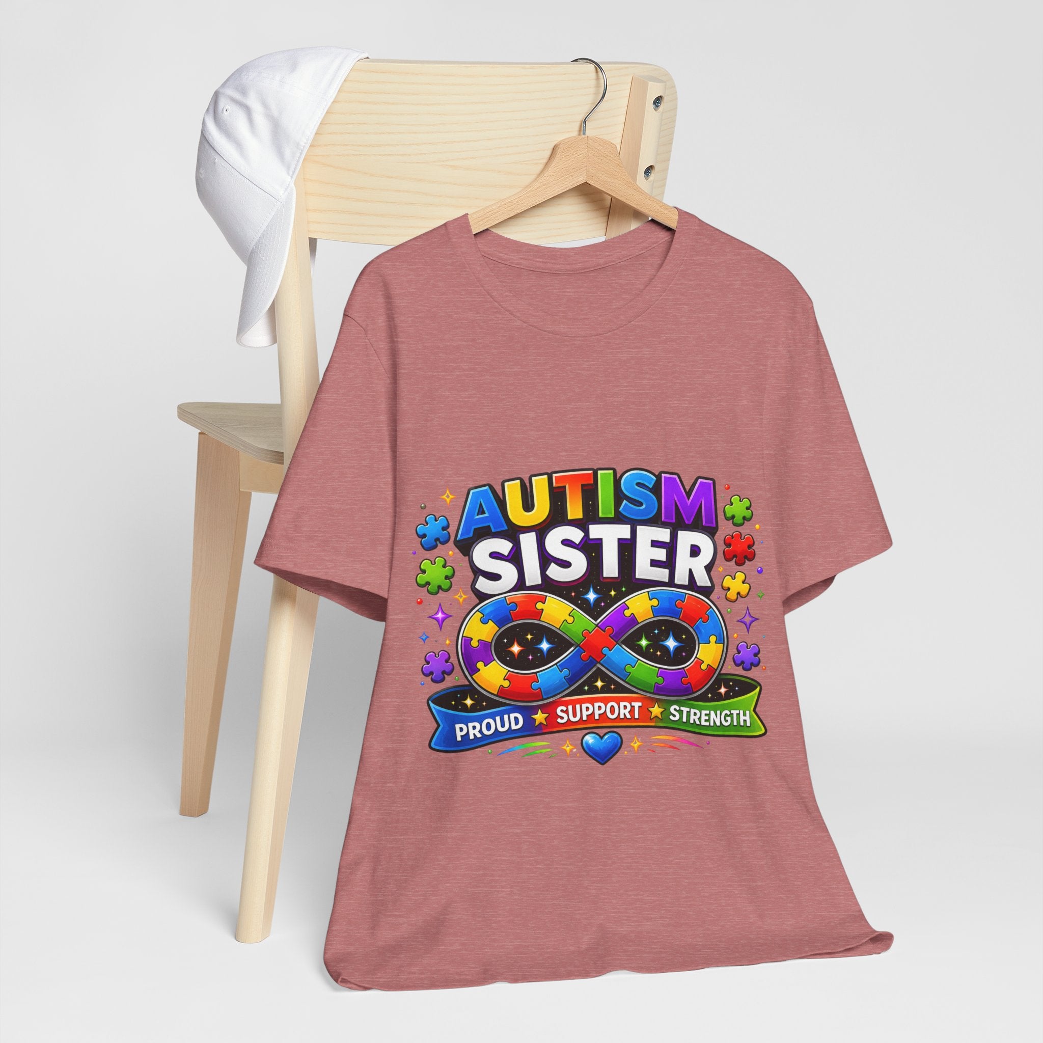 Autism Sister Tee | Puzzle Infinity Support Strength Shirt