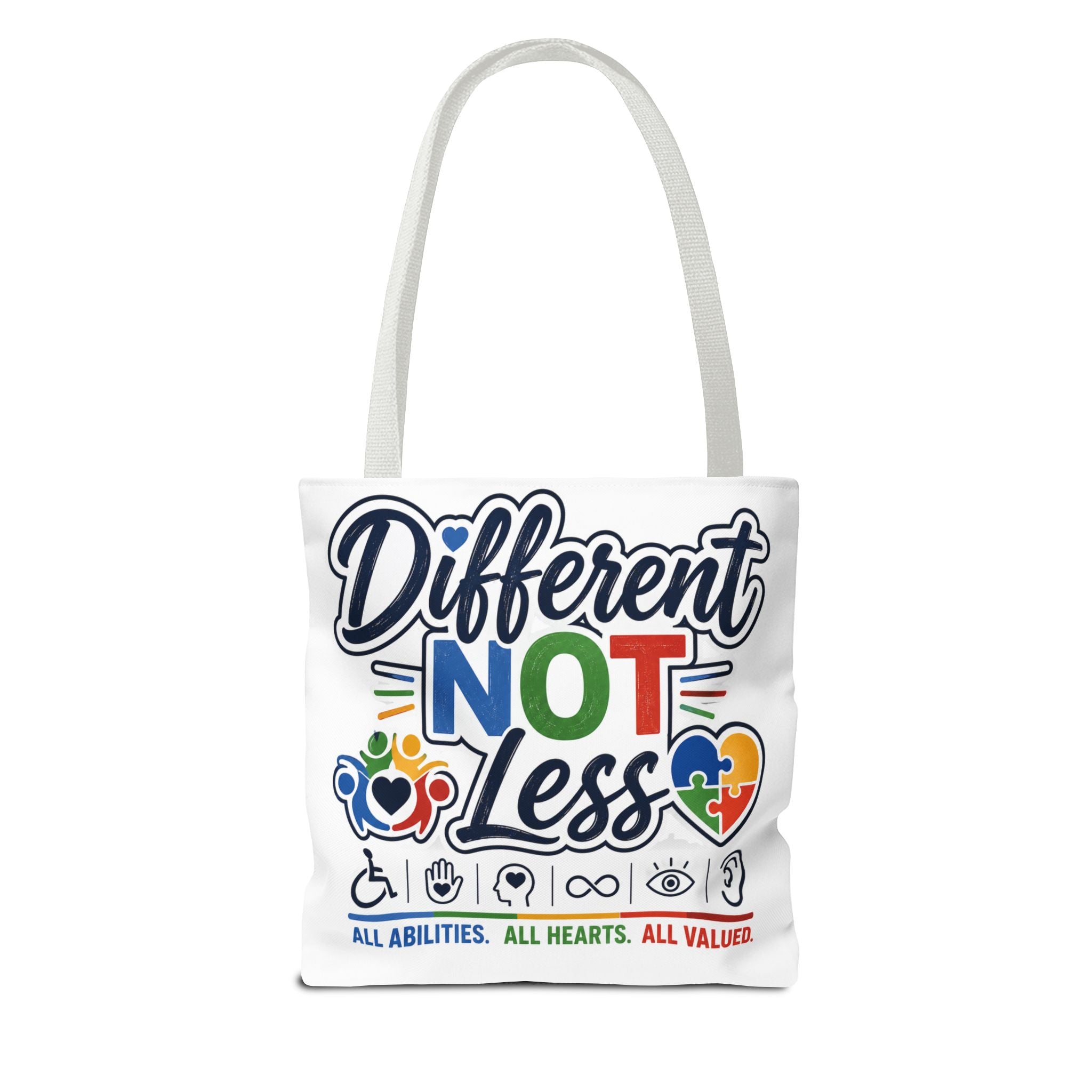 Different Not Less Tote Bag | Neurodiversity Awareness, All Abilities Design