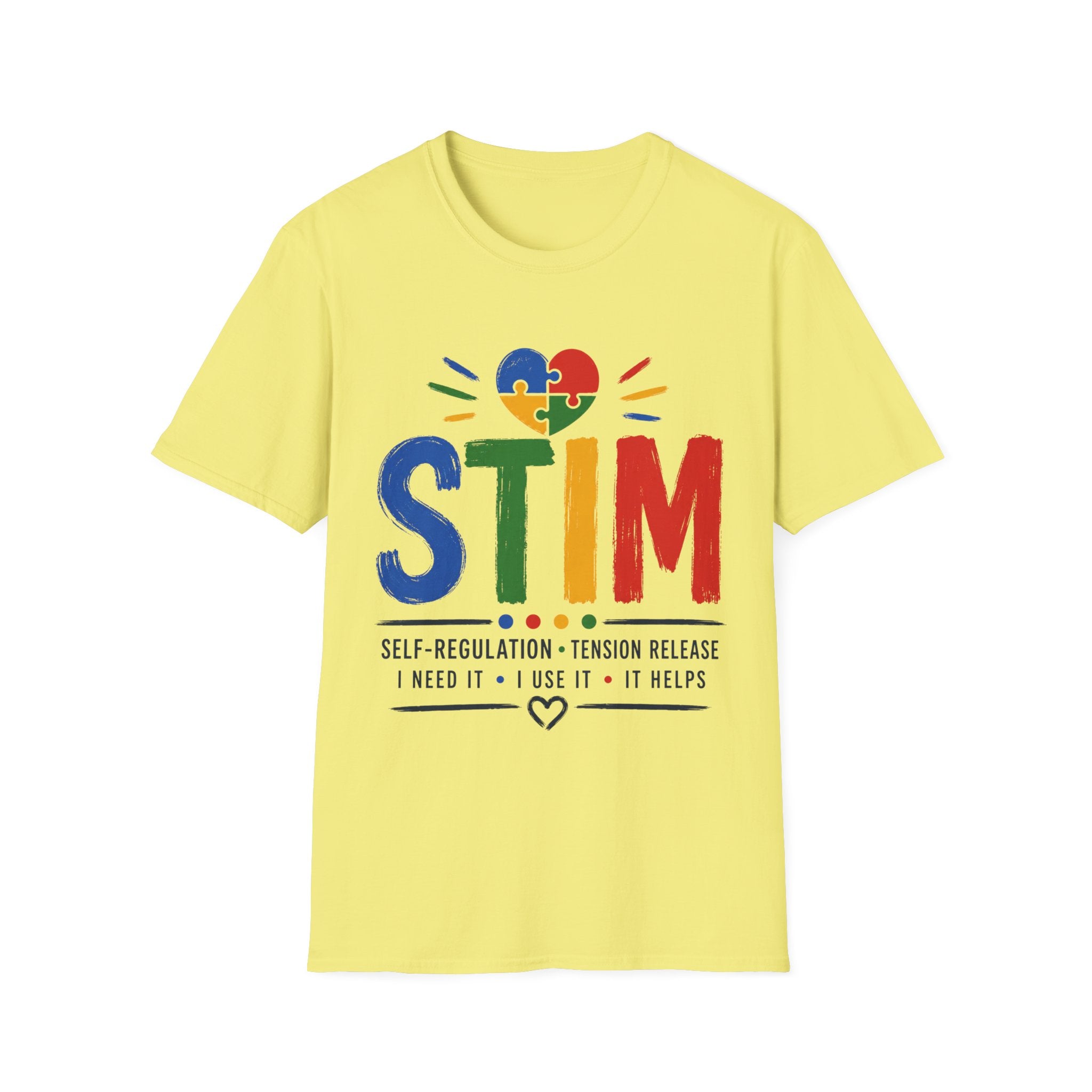 Autism Sensory Shirt | STIM Puzzle Heart Autism Awareness Shirt, Sensory Regulation Support Gift