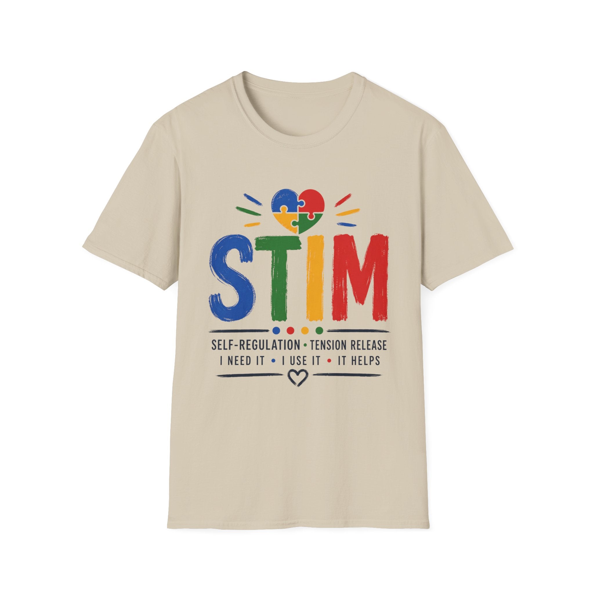 Autism Sensory Shirt | STIM Puzzle Heart Autism Awareness Shirt, Sensory Regulation Support Gift