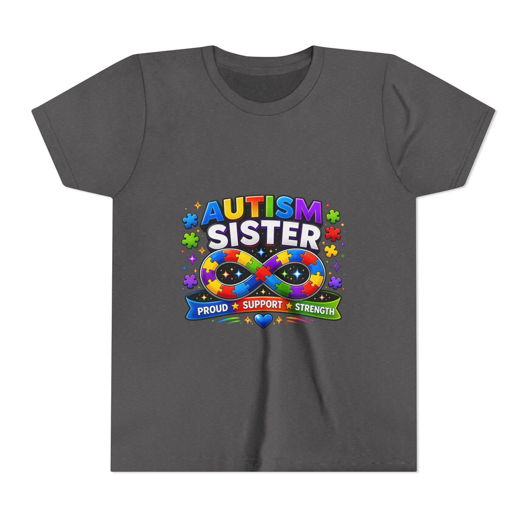 Autism Sister Shirt | Autism Sibling Tee | Infinity Puzzle Shirt | Proud Support Strength | Autism Acceptance Gift for Sister