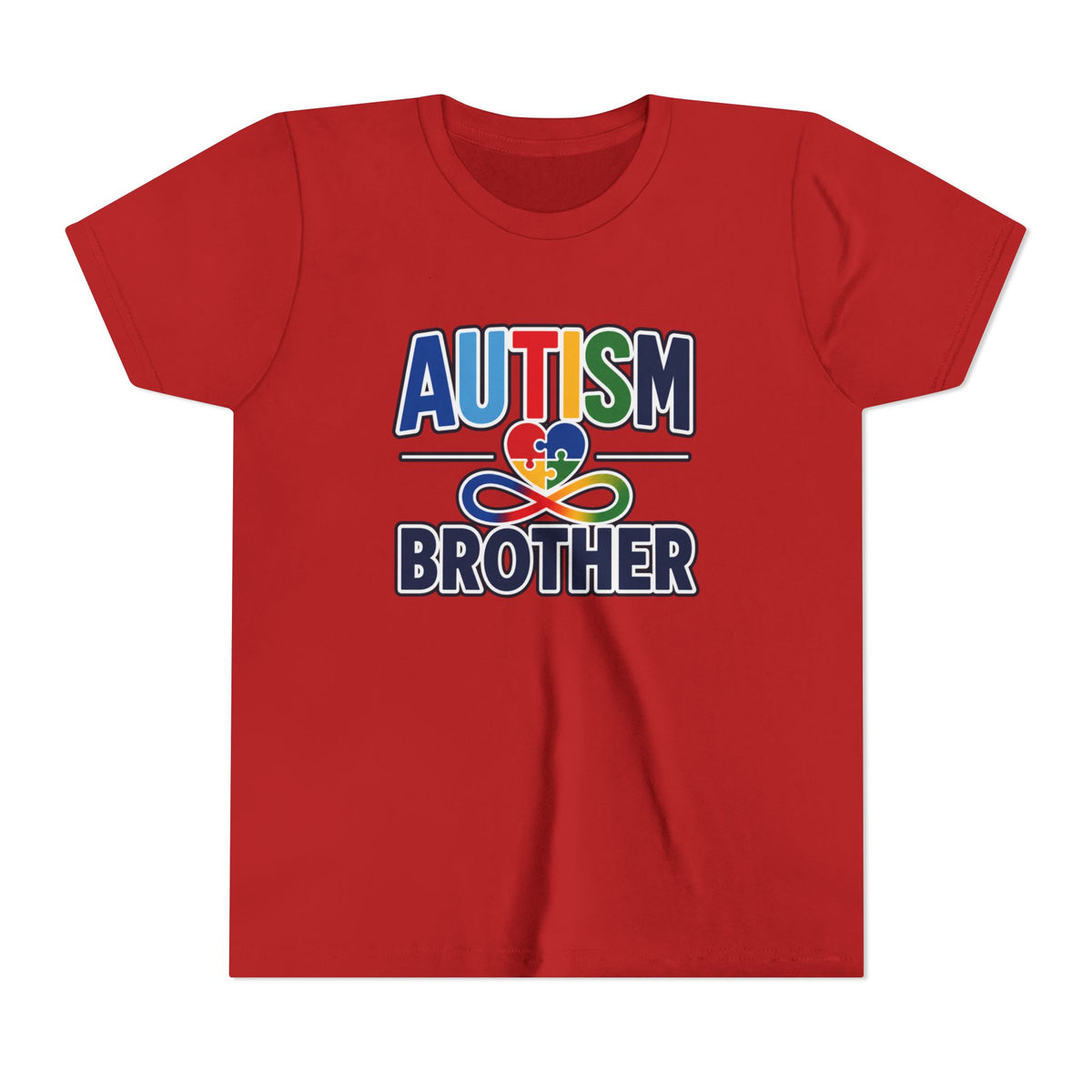Autism Brother Youth Tee | Puzzle Heart Infinity Awareness Shirt
