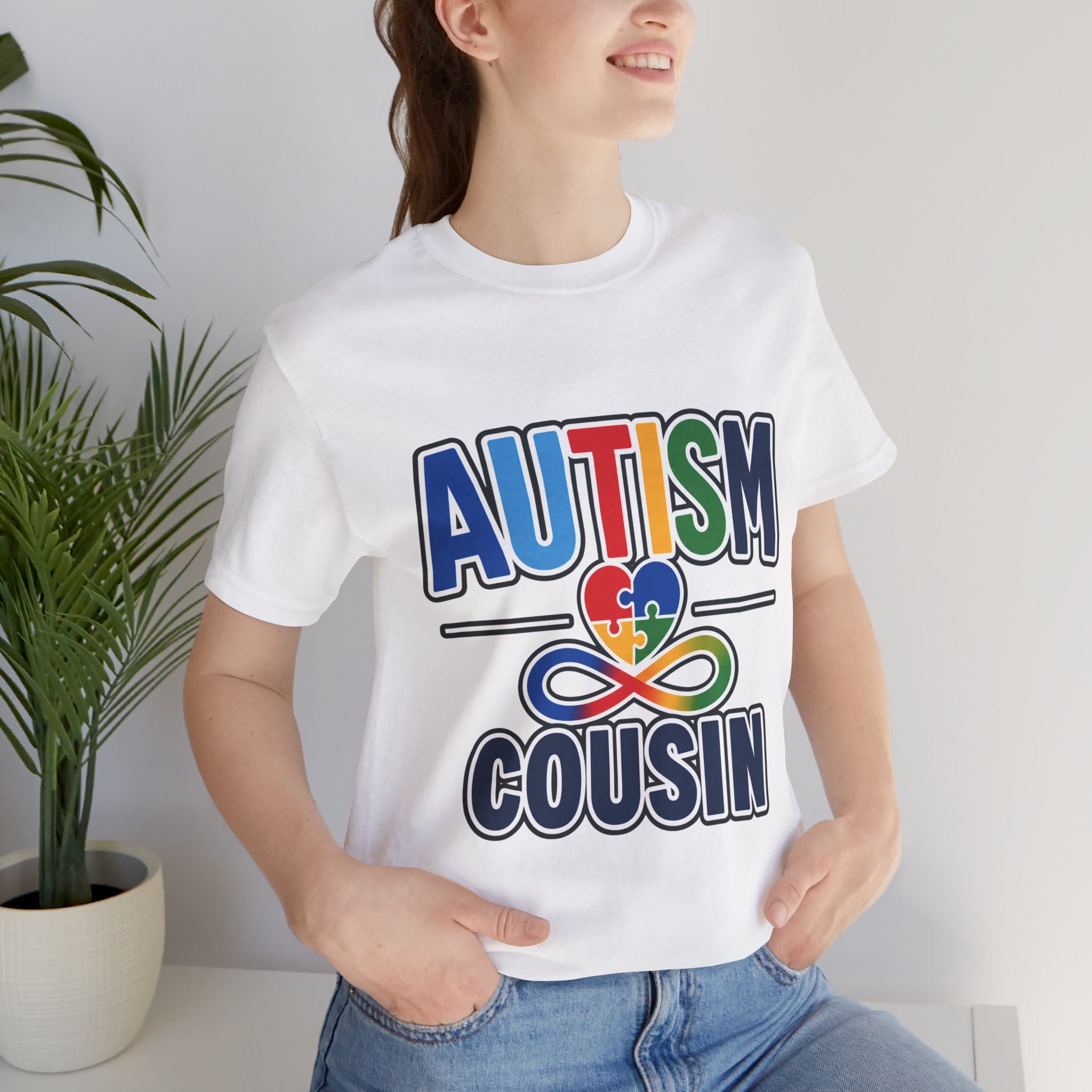Autism Cousin Shirt | Proud Autism Cousin T-Shirt | Puzzle Heart Infinity Design | Autism Awareness & Acceptance Gift | Special Needs Family Apparel Tee