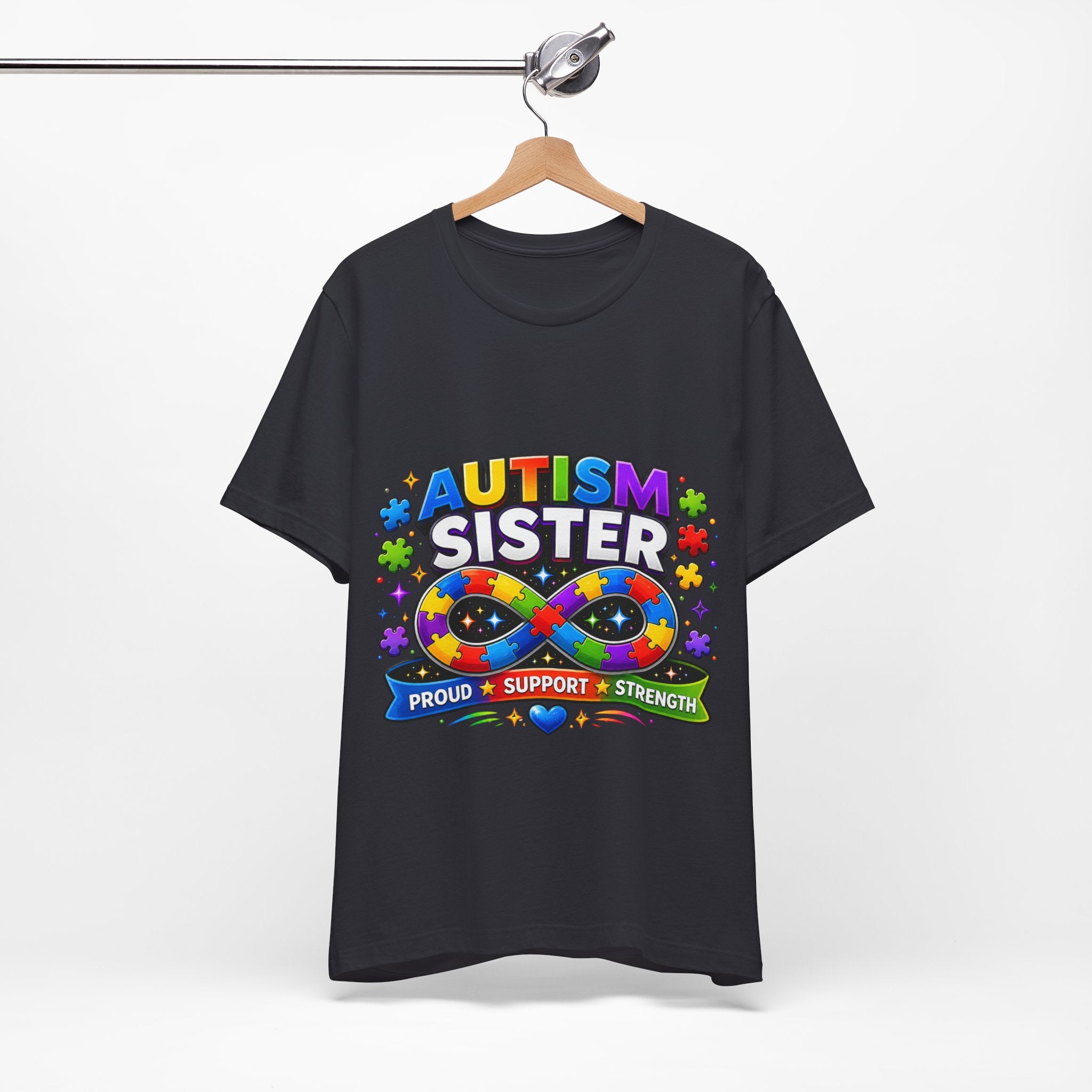 Autism Sister Tee | Puzzle Infinity Support Strength Shirt