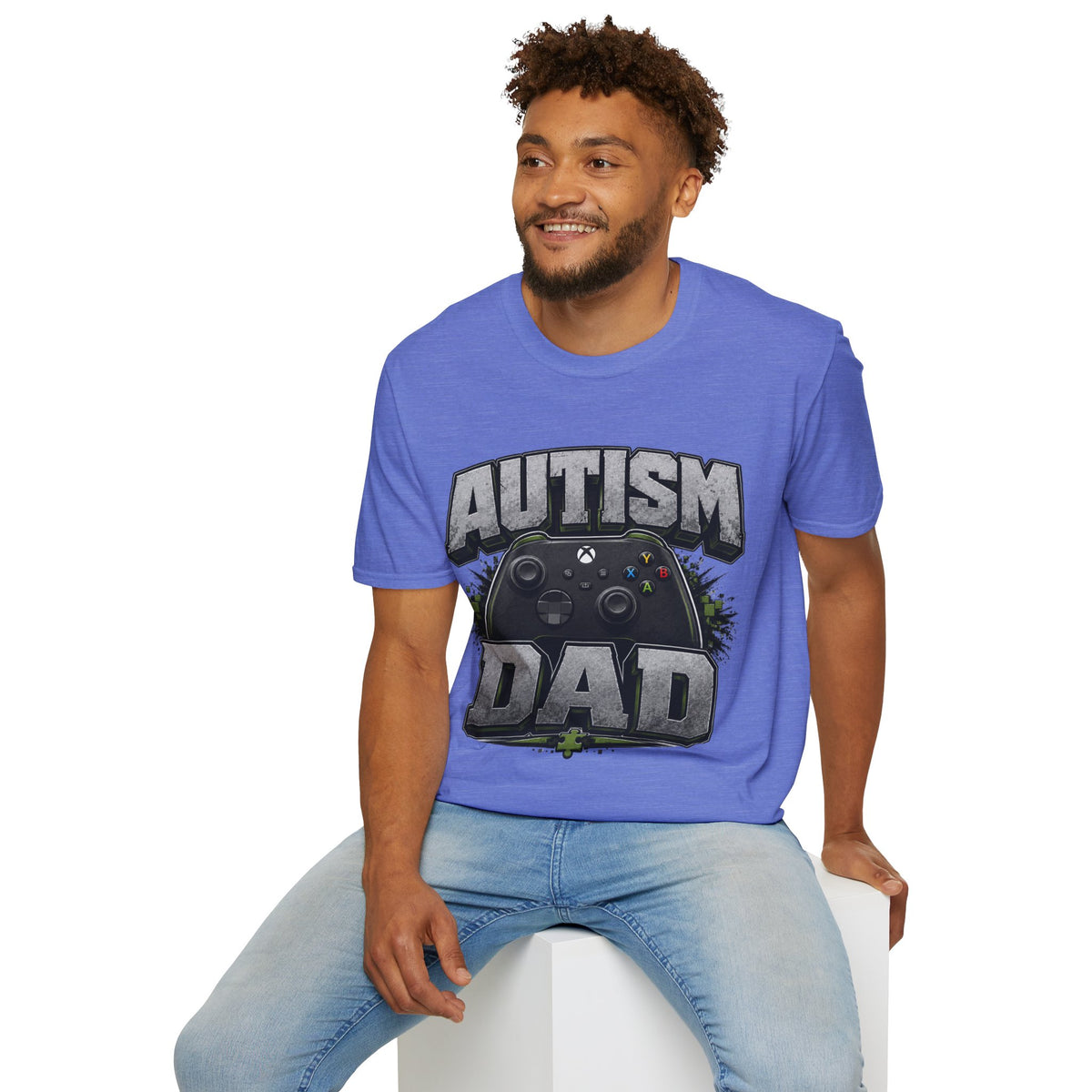 Autism Dad T-Shirt | Video Game Controller Awareness Tee
