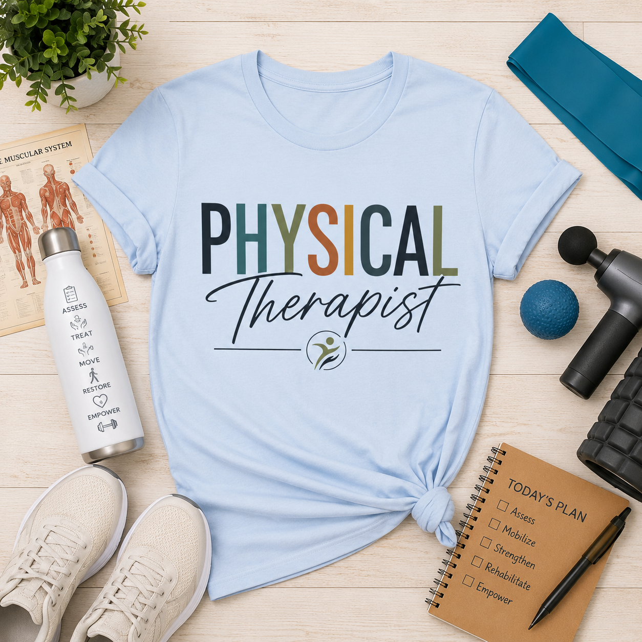 Physical Therapist Shirt | PT T-Shirt | Colorful Therapy Graphic Tee | Physical Therapy Gift | Therapist Apparel | Healthcare Professional