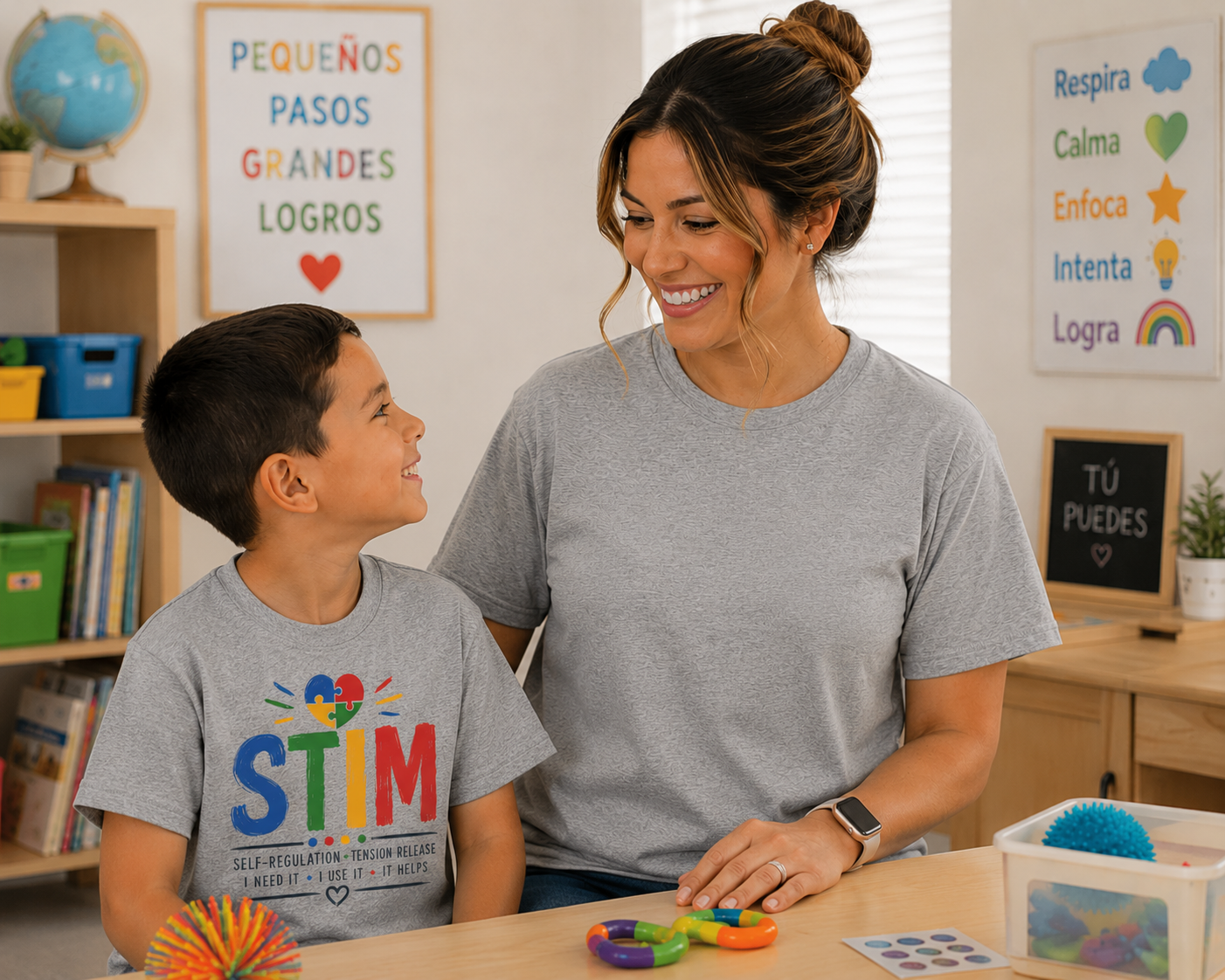 Sensory STIM Pride Heart Youth Tee | Autism Sensory Regulation Shirt
