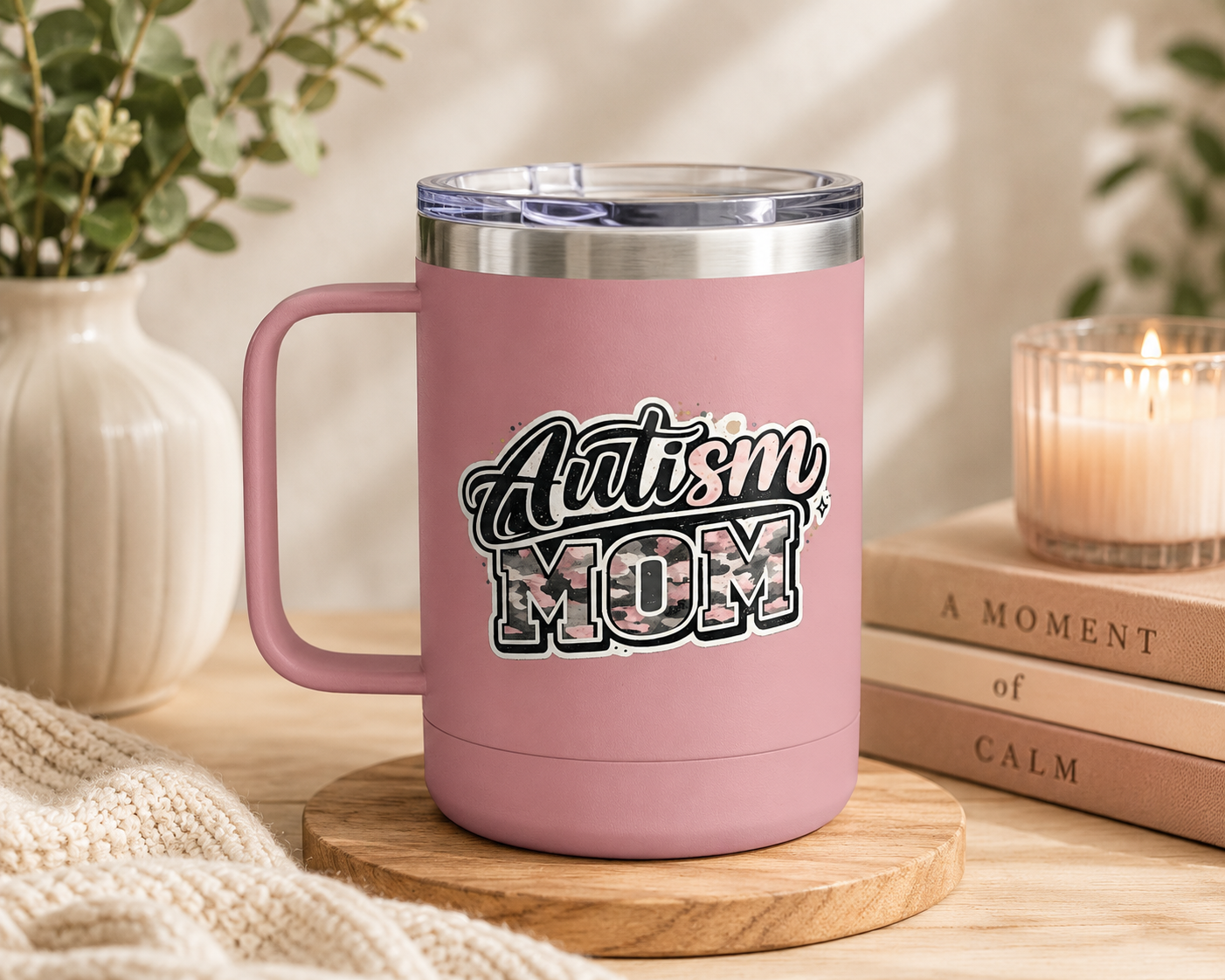 Autism Mom Brain Coffee Mug, 15oz Tumbler |Autism Mom