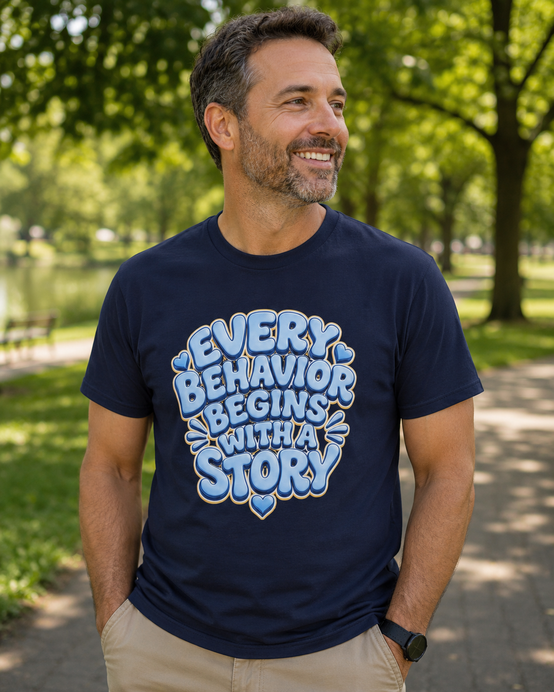 Every Behavior Begins With A Story T-Shirt | Positive Message Tee