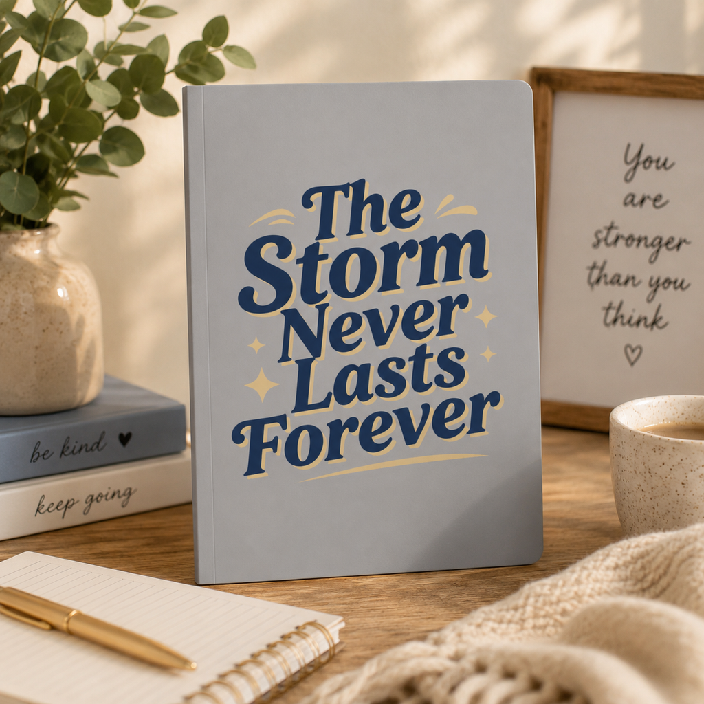 The Storm Never Lasts Forever Journal | Softcover Inspirational Notebook