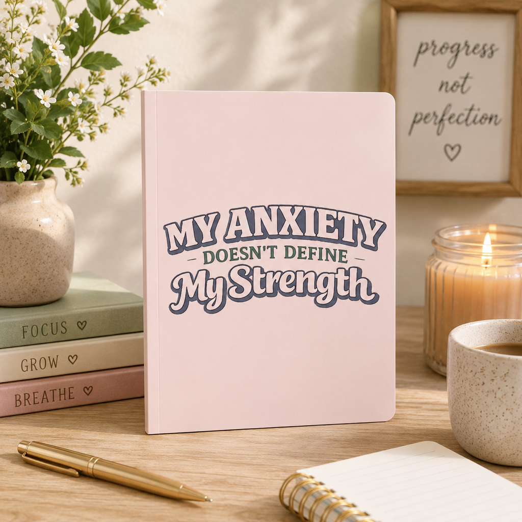 My Anxiety Doesn't Define My Strength Journal | Softcover motivational notebook