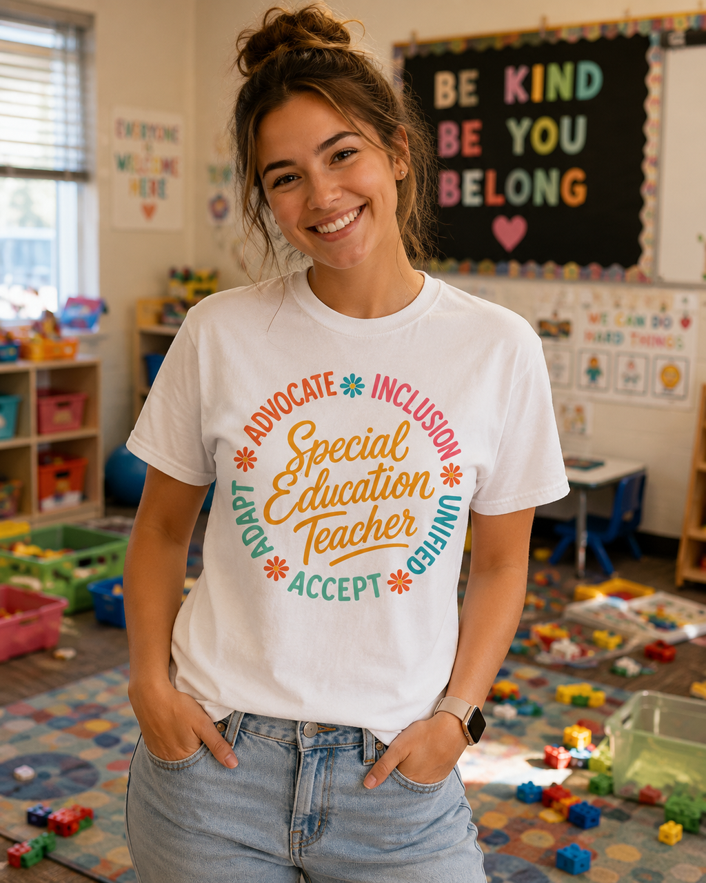 Special Education Teacher Shirt Advocate Inclusion Acceptance T Shirt  Teacher Gift Autism Awareness Inclusive Classroom Tee