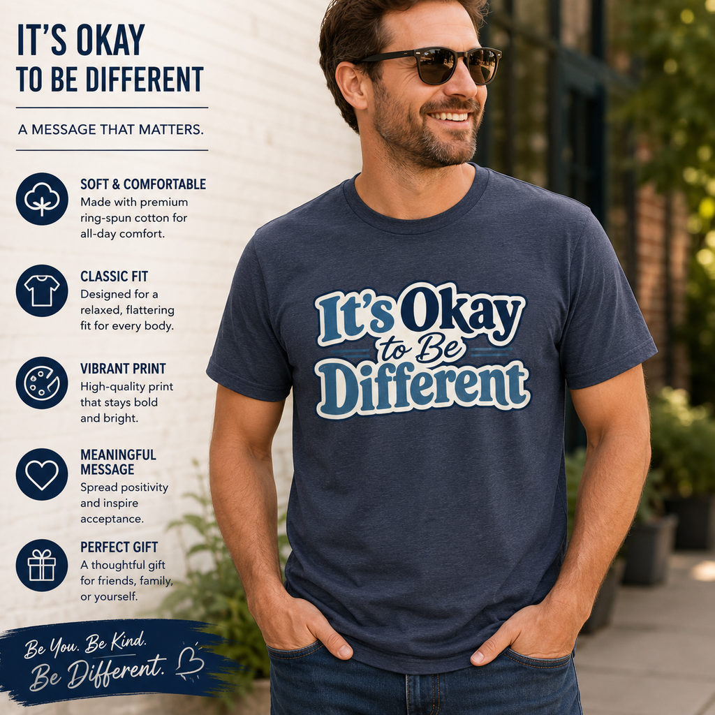 It's Okay to Be Different Shirt, Autism Awareness Tee, Neurodiversity Shirt, Inclusion Acceptance T-Shirt, Special Education Teacher Gift