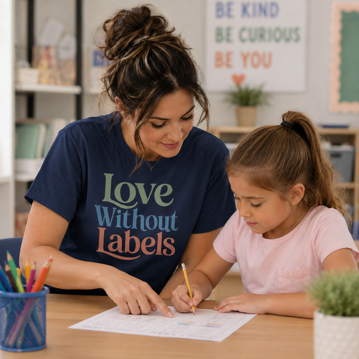 Love Without Labels T-Shirt, Inclusive Typography Tee, Autism Acceptance Shirt, Disability Inclusion Gift, Special Education Teacher Tee